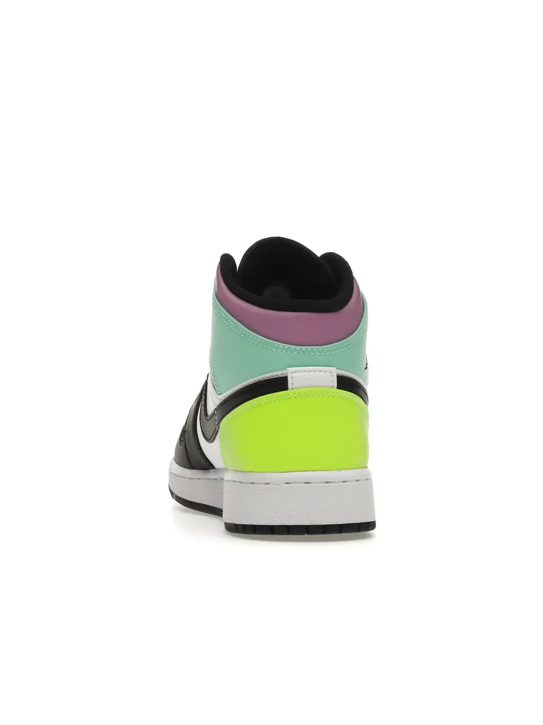 Детские кроссовки с контрастной расцветкой Jordan 1 Mid Jordan — изображение 4 из 4, белый/черный--зеленый