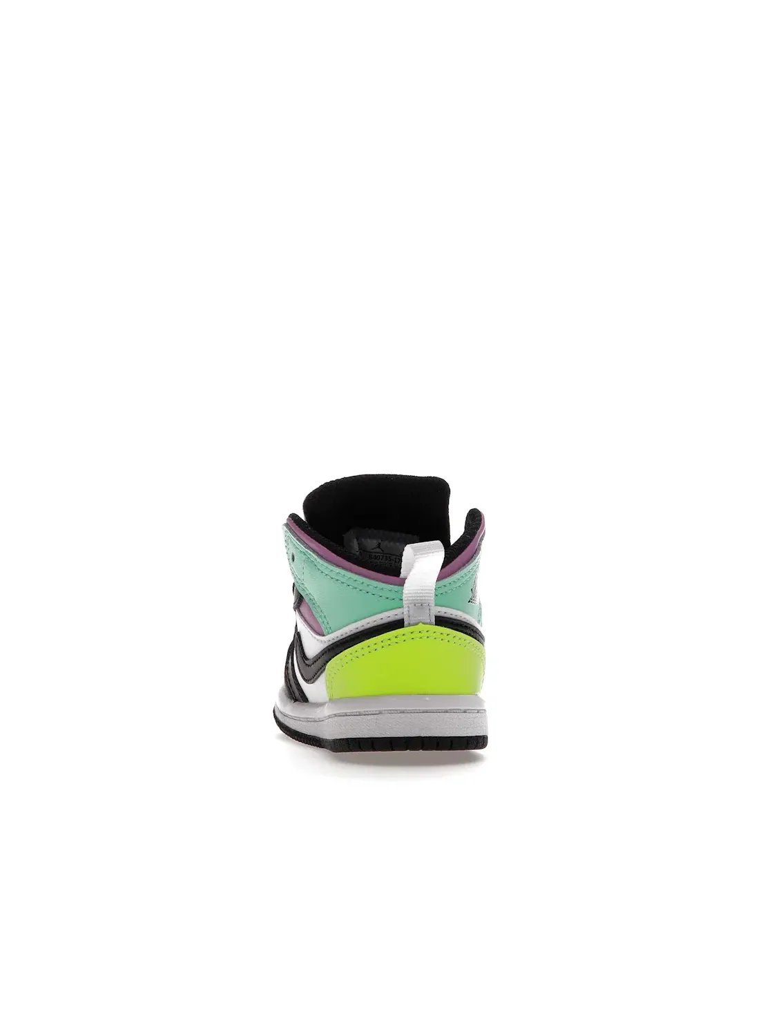 Детские кроссовки с высоким берцем Jordan 1 Mid Pastel Black Toe Jordan — изображение 4 из 4, белый/черный--зеленый