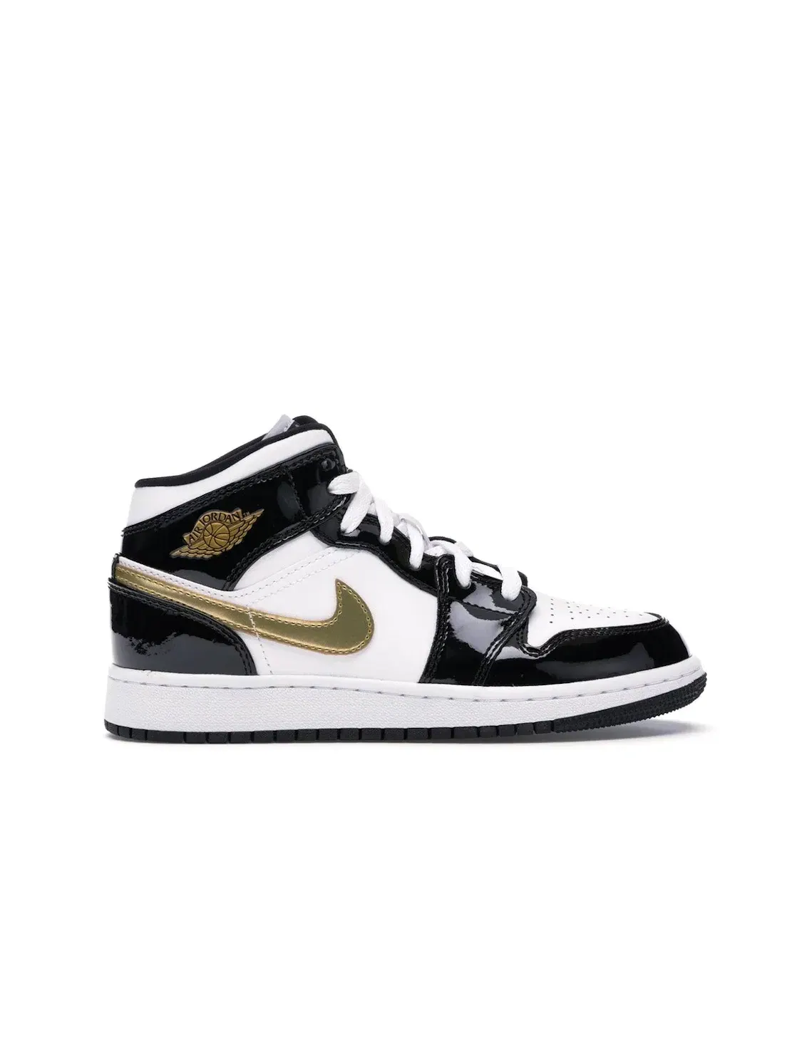 Детские кроссовки с патентованной кожей Jordan 1 Mid Jordan — изображение 1 из 4