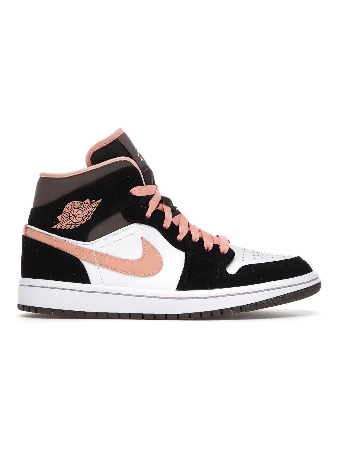 Женские кроссовки с принтом Jordan 1 Mid Jordan — изображение 1 из 4, белый///черный