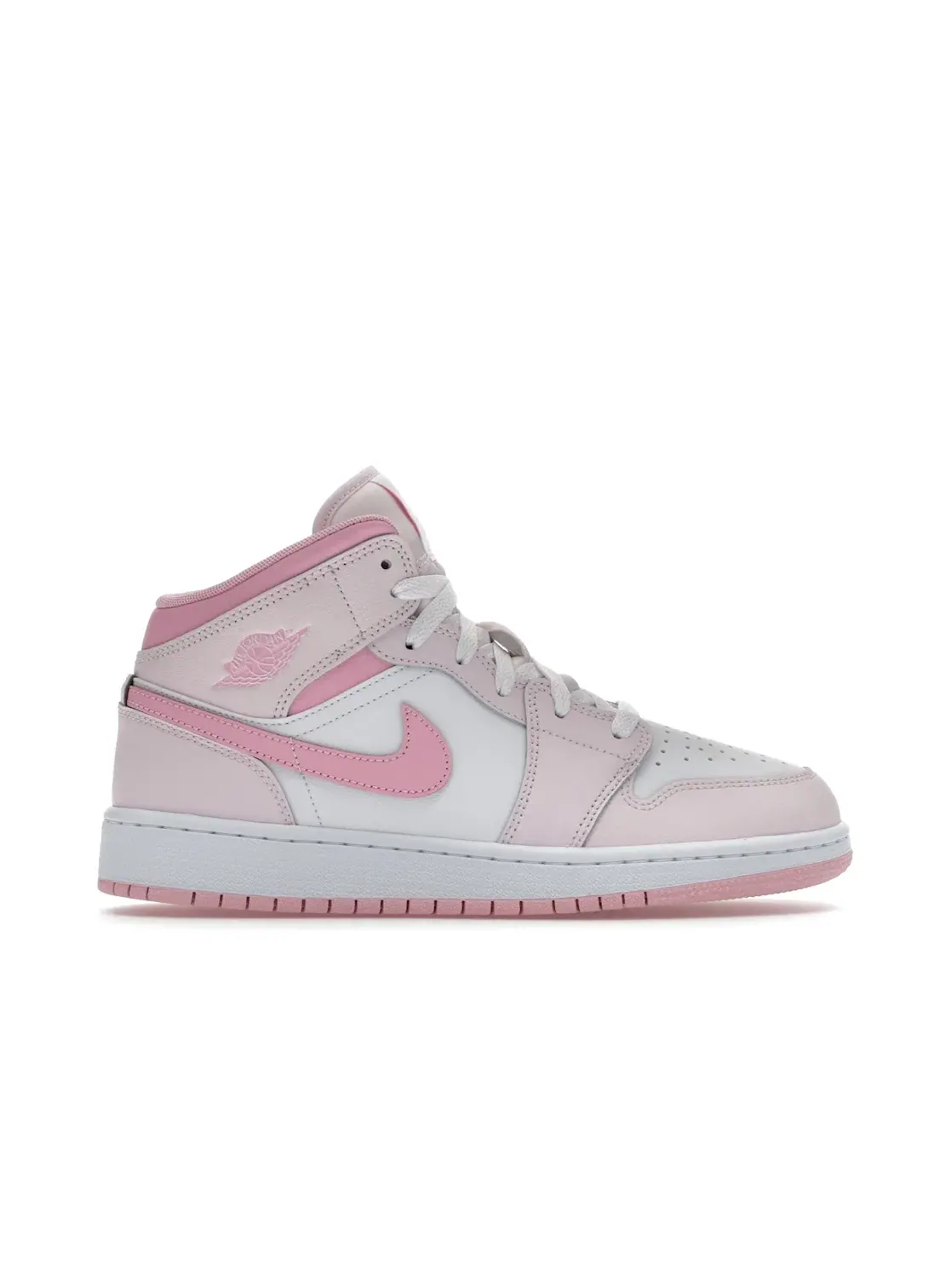 Детские кроссовки с контрастной отделкой Jordan 1 Mid Jordan — изображение 1 из 4, розовый/белый/розовый