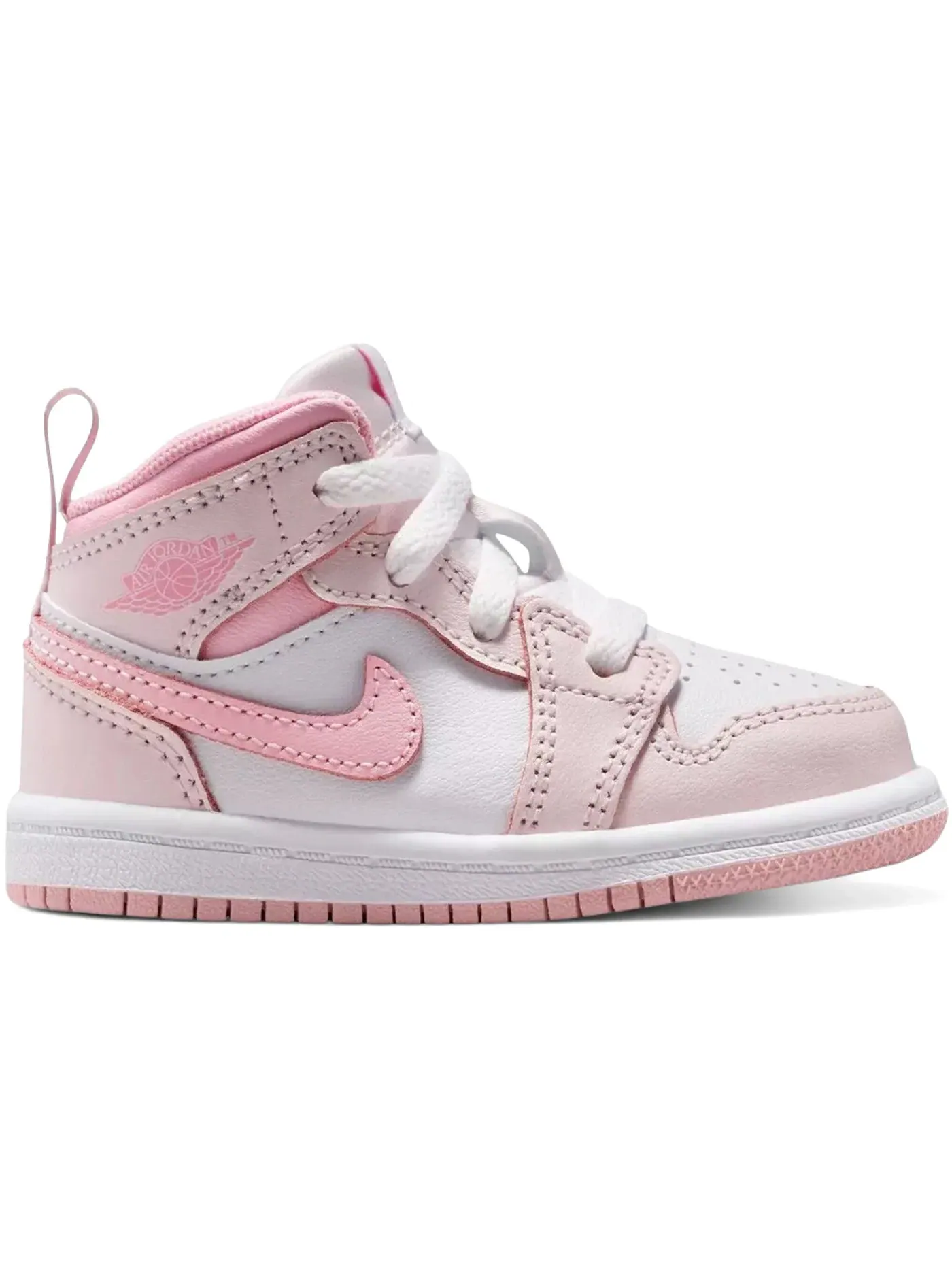 Детские кроссовки повседневные Jordan 1 Mid Jordan — изображение 1 из 1, розовый/белый/розовый