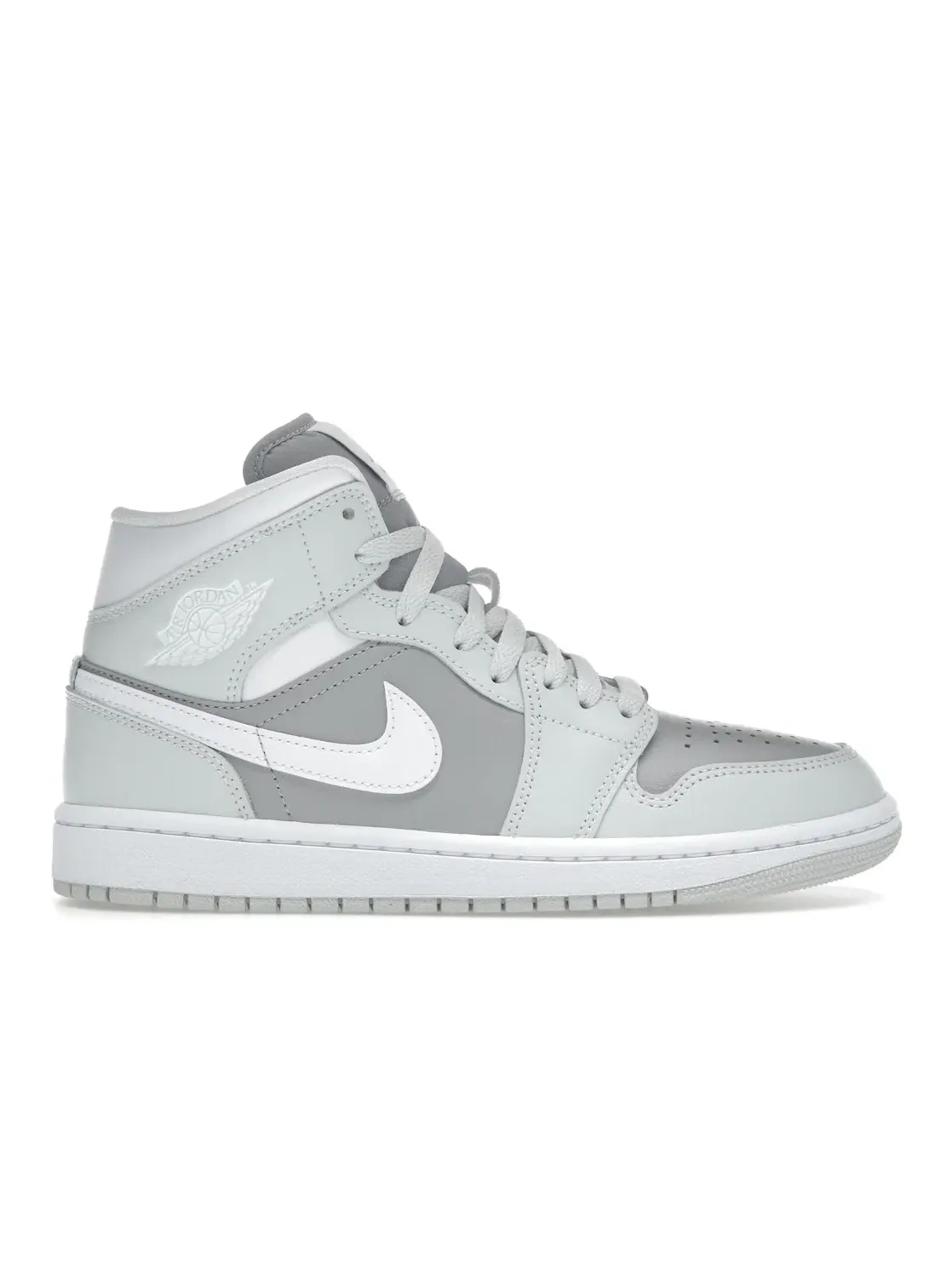 Женские кроссовки с высоким берцем Jordan 1 Mid Jordan — изображение 1 из 4, белый/серый