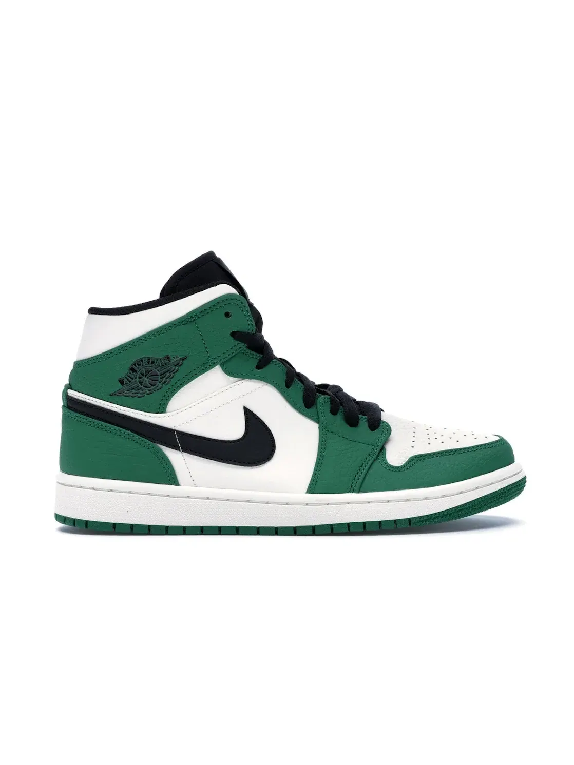 Мужские кроссовки с кожаным верхом Jordan 1 Mid Jordan — изображение 1 из 4, зеленый/-черный