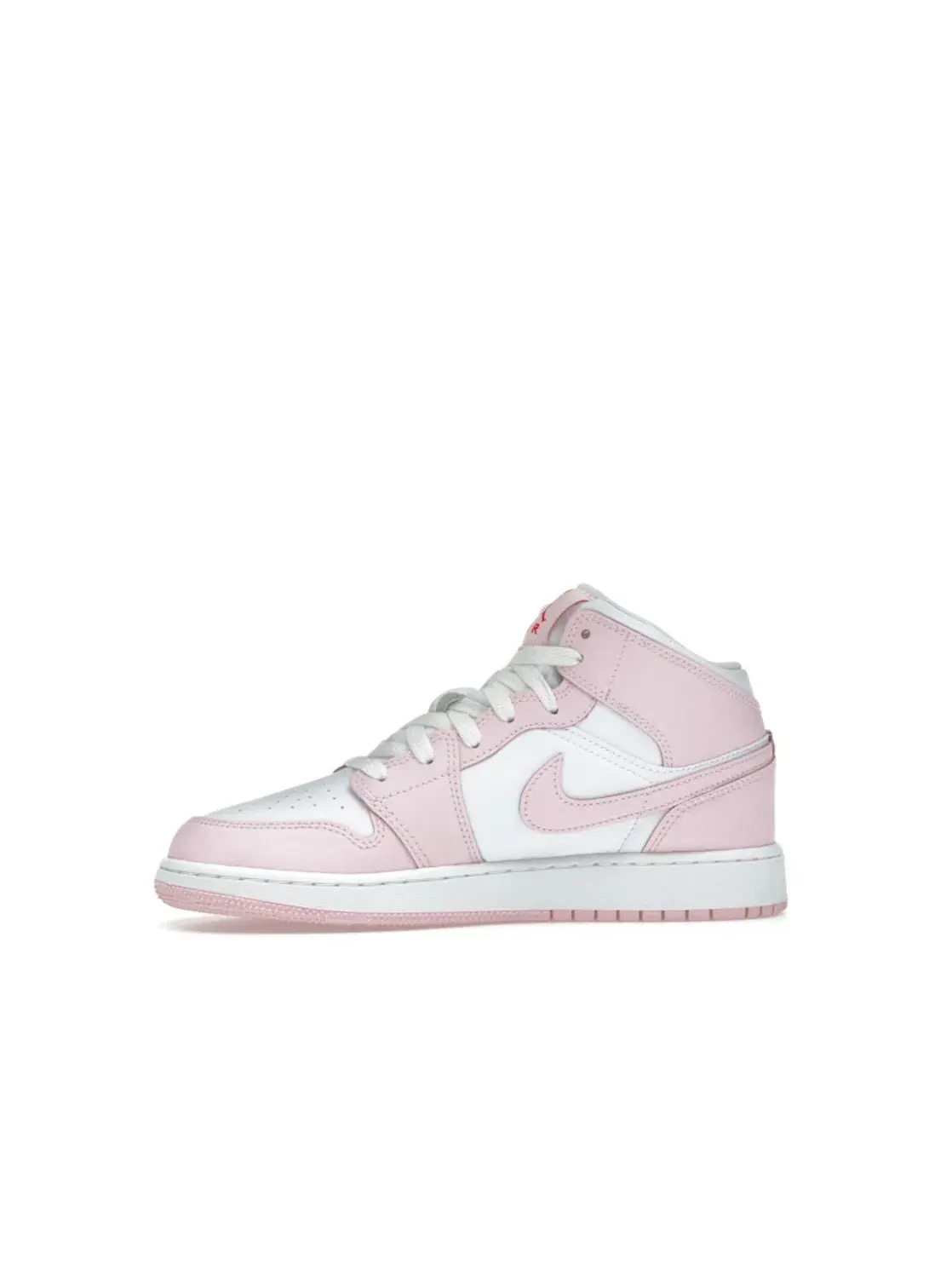Детские кроссовки с ярким дизайном Jordan 1 Mid Pink Foam Fire Red (GS) Jordan — изображение 3 из 4, розовый/красный/белый