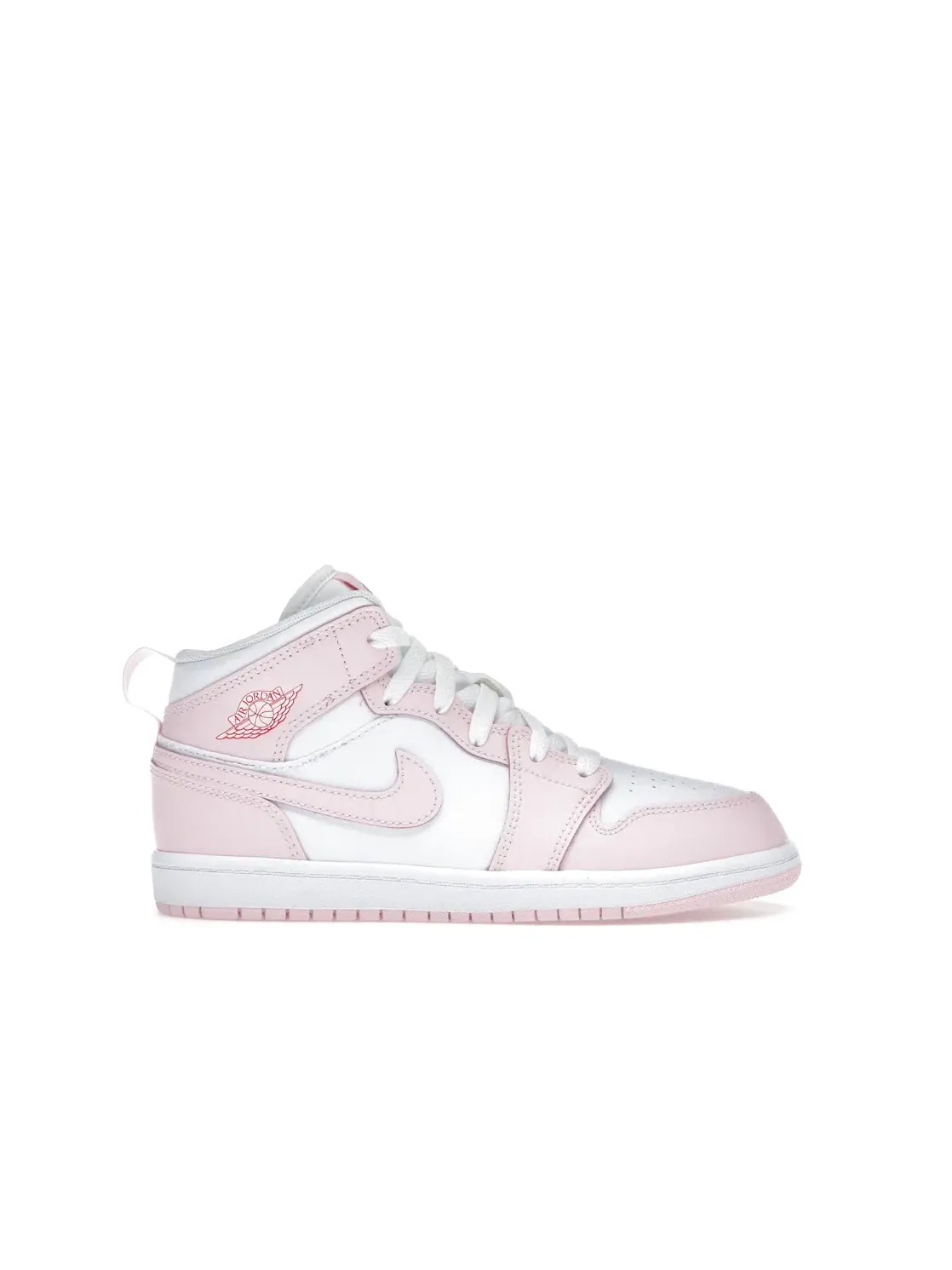 Детские кроссовки с высоким берцем Jordan 1 Mid Pink Foam Fire Red White — изображение 1 из 4, розовый/красный/белый