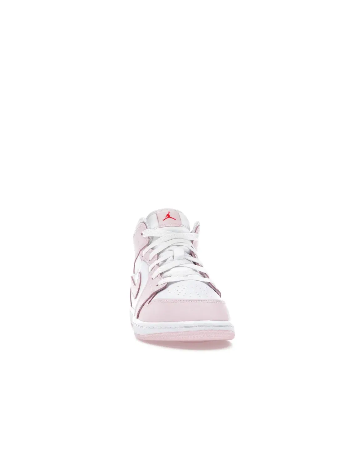 Детские кроссовки с высоким берцем Jordan 1 Mid Pink Foam Fire Red White — изображение 2 из 4, розовый/красный/белый