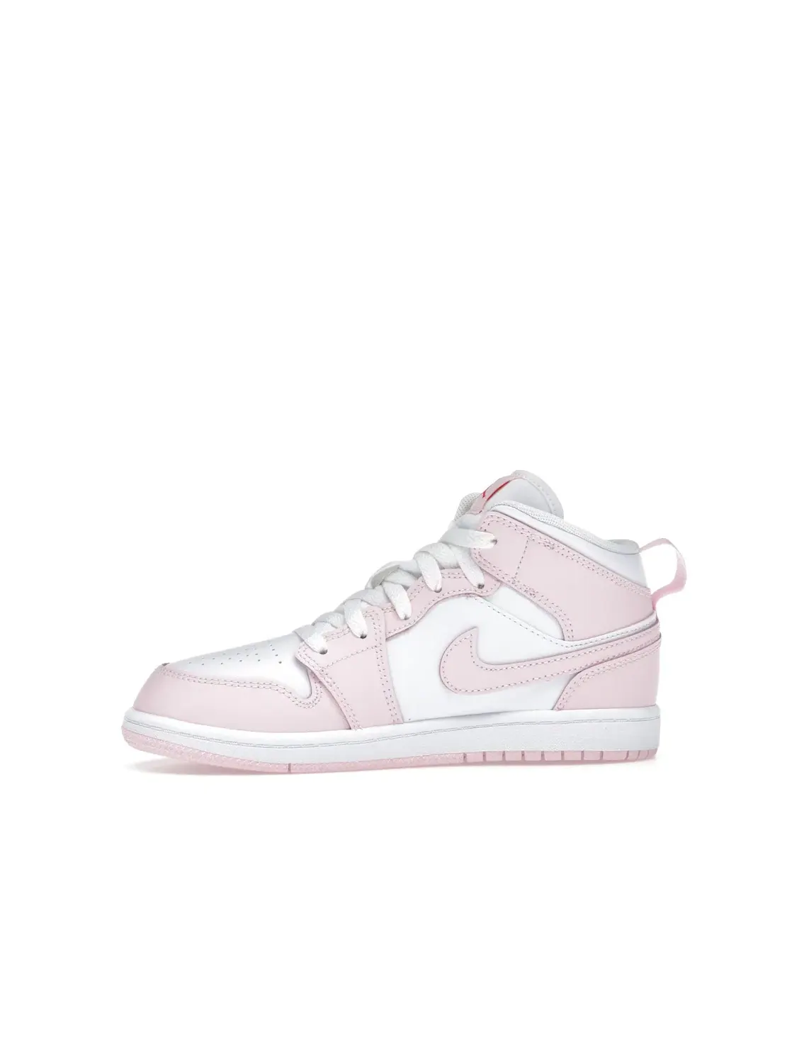 Детские кроссовки с высоким берцем Jordan 1 Mid Pink Foam Fire Red White — изображение 3 из 4, розовый/красный/белый