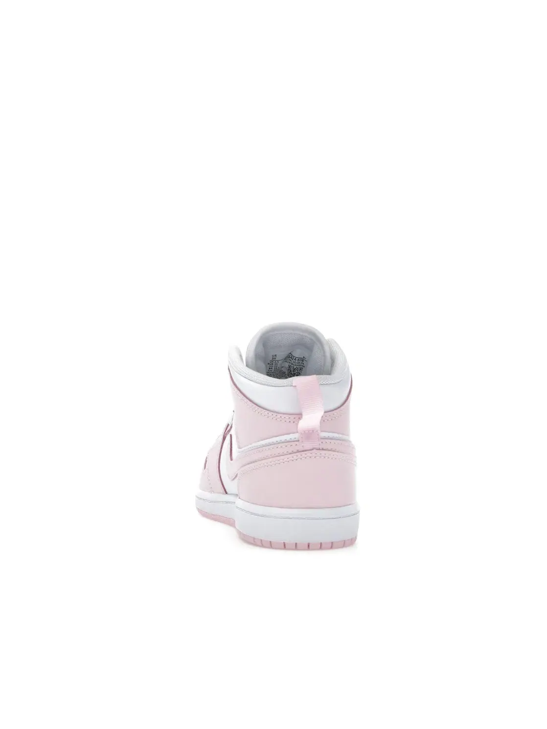 Детские кроссовки с высоким берцем Jordan 1 Mid Pink Foam Fire Red White — изображение 4 из 4, розовый/красный/белый