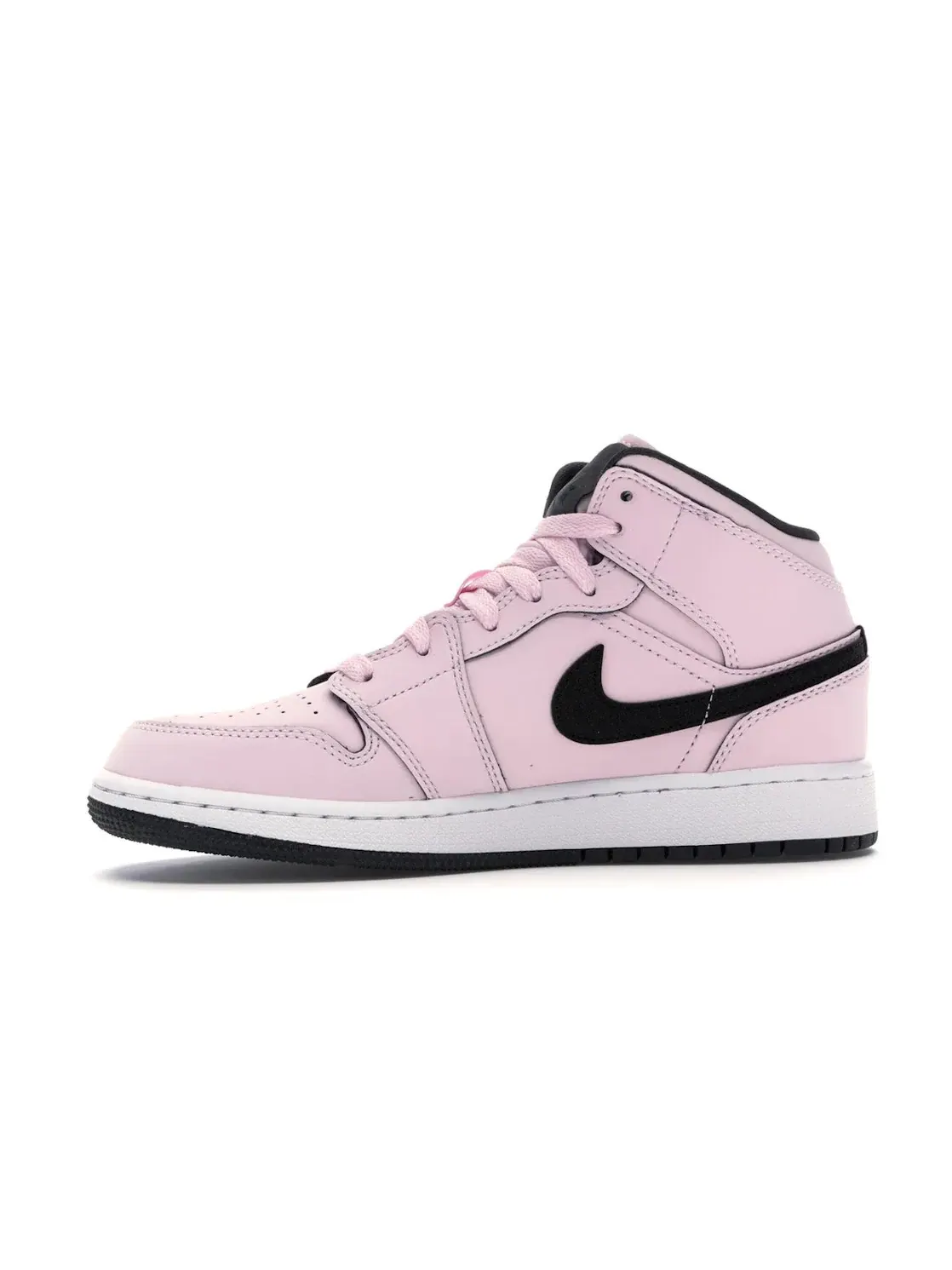 Детские кроссовки Lifestyle с контрастным Swoosh Jordan 1 Mid Jordan — изображение 3 из 4, розовый/черный-белый
