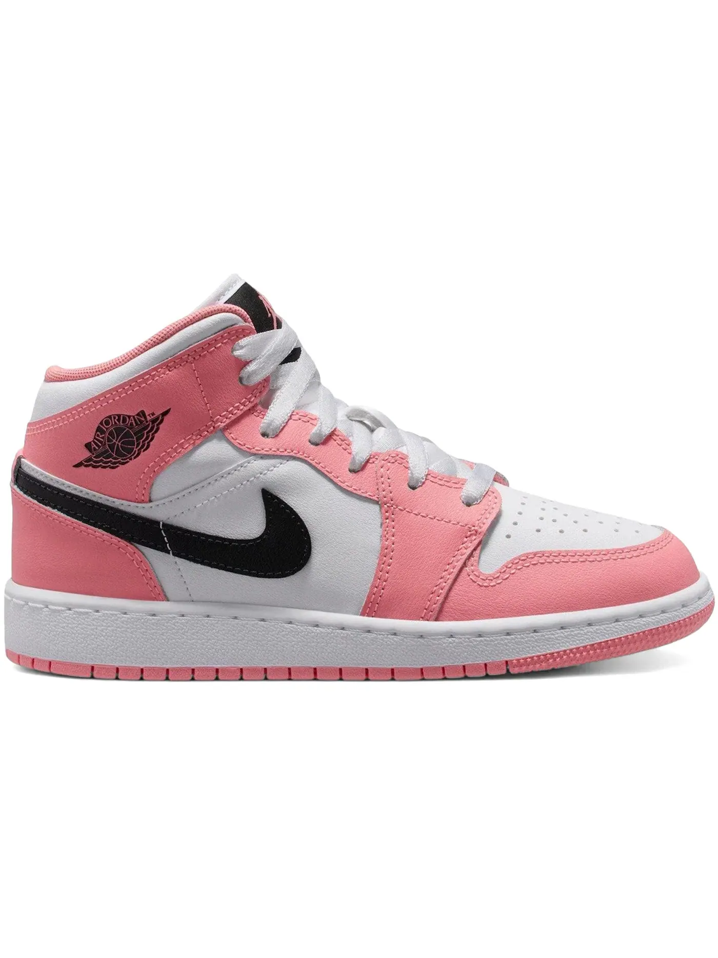 Детские кроссовки Lifestyle с высоким верхом Jordan 1 Mid Jordan — изображение 1 из 1, розовый/белый/черный