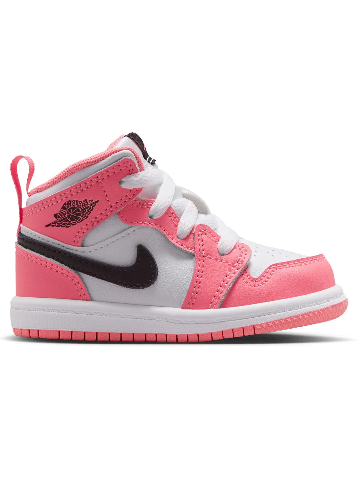 Детские кроссовки Lifestyle с высоким берцем Jordan 1 Mid Jordan — изображение 1 из 1, розовый/белый/черный