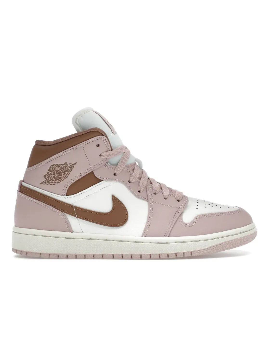 Женские кроссовки Lifestyle Air Jordan 1 Mid Jordan — изображение 1 из 4, розовый//коричневый