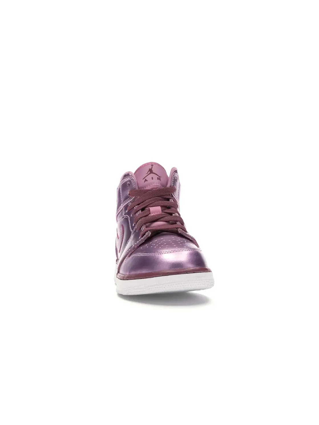 Детские кроссовки для девочек с перфорацией Jordan 1 Mid Jordan — изображение 2 из 4, розовый/белый-красный