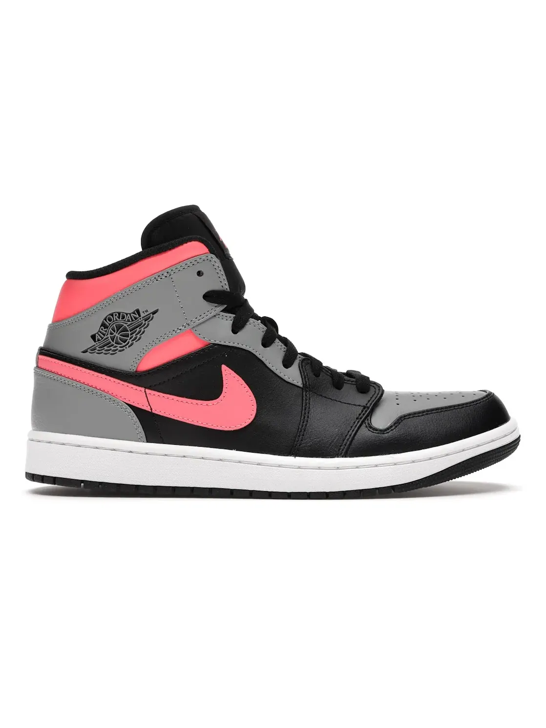 Мужские кроссовки кожаные Jordan 1 Mid Jordan — изображение 1 из 4, черный/-светлый серый