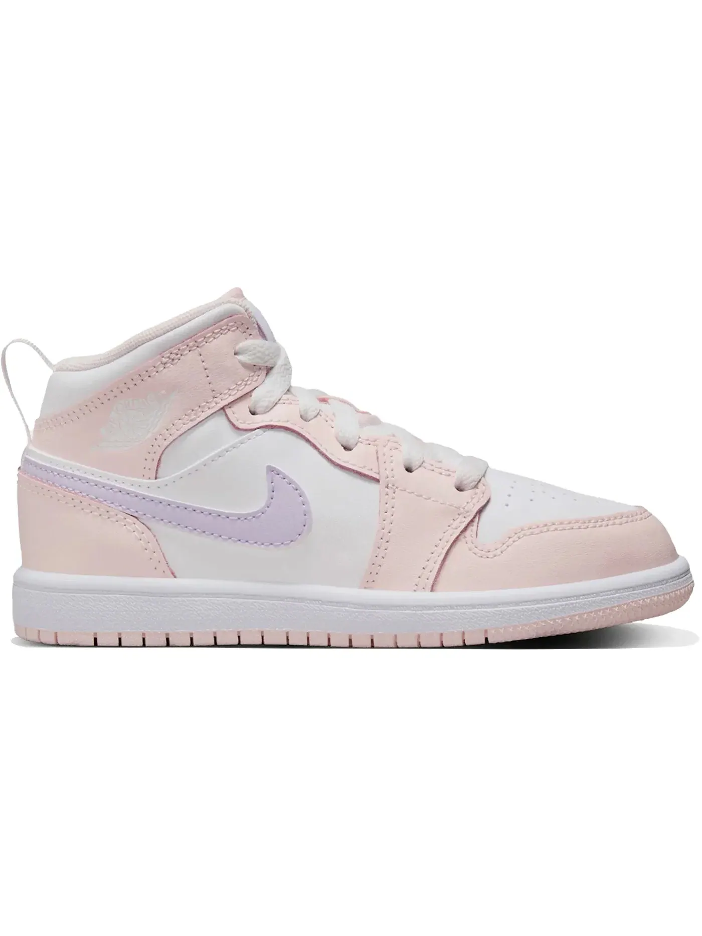 Детские кроссовки с высоким берцем Jordan 1 Mid Pink Wash Jordan — изображение 1 из 1, розовый/белый/фиолетовый