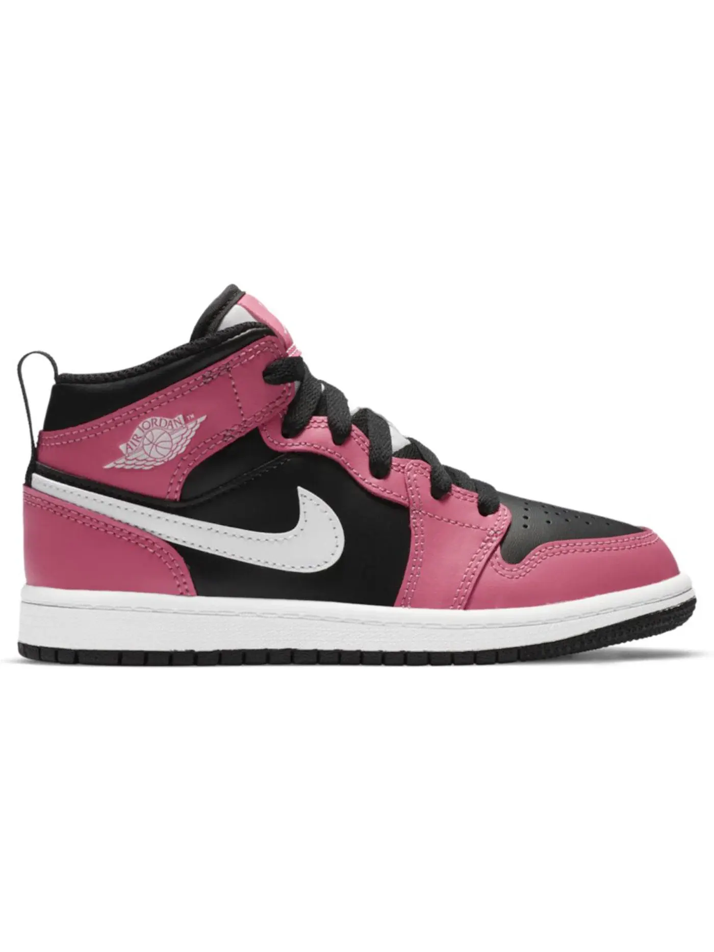 Детские кроссовки Lifestyle Jordan 1 Mid Black/White/Pinksicle — изображение 1 из 1