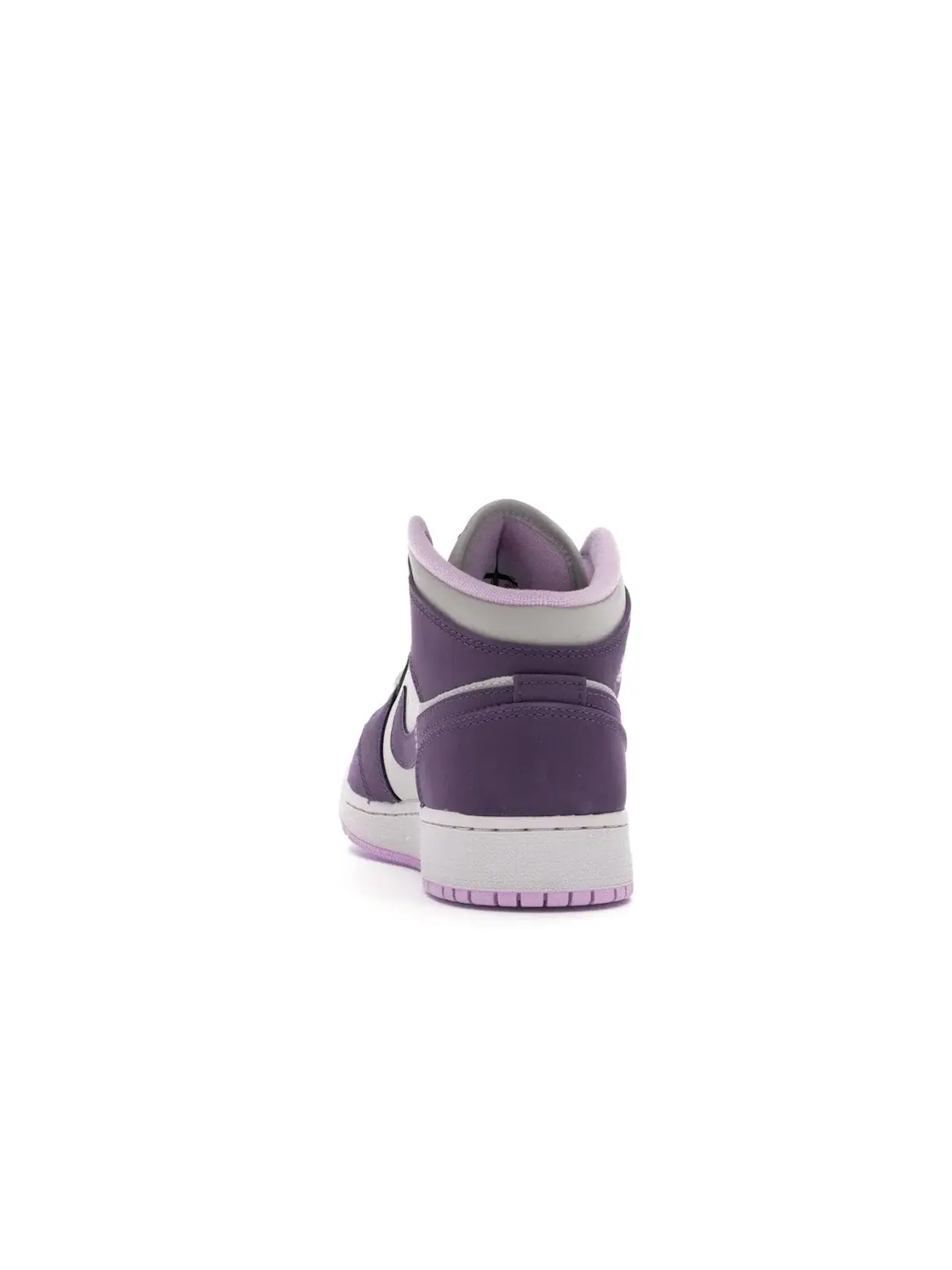 Детские кроссовки с замшевым и кожаным верхом Jordan 1 Mid — изображение 4 из 4, фиолетовый/песочный