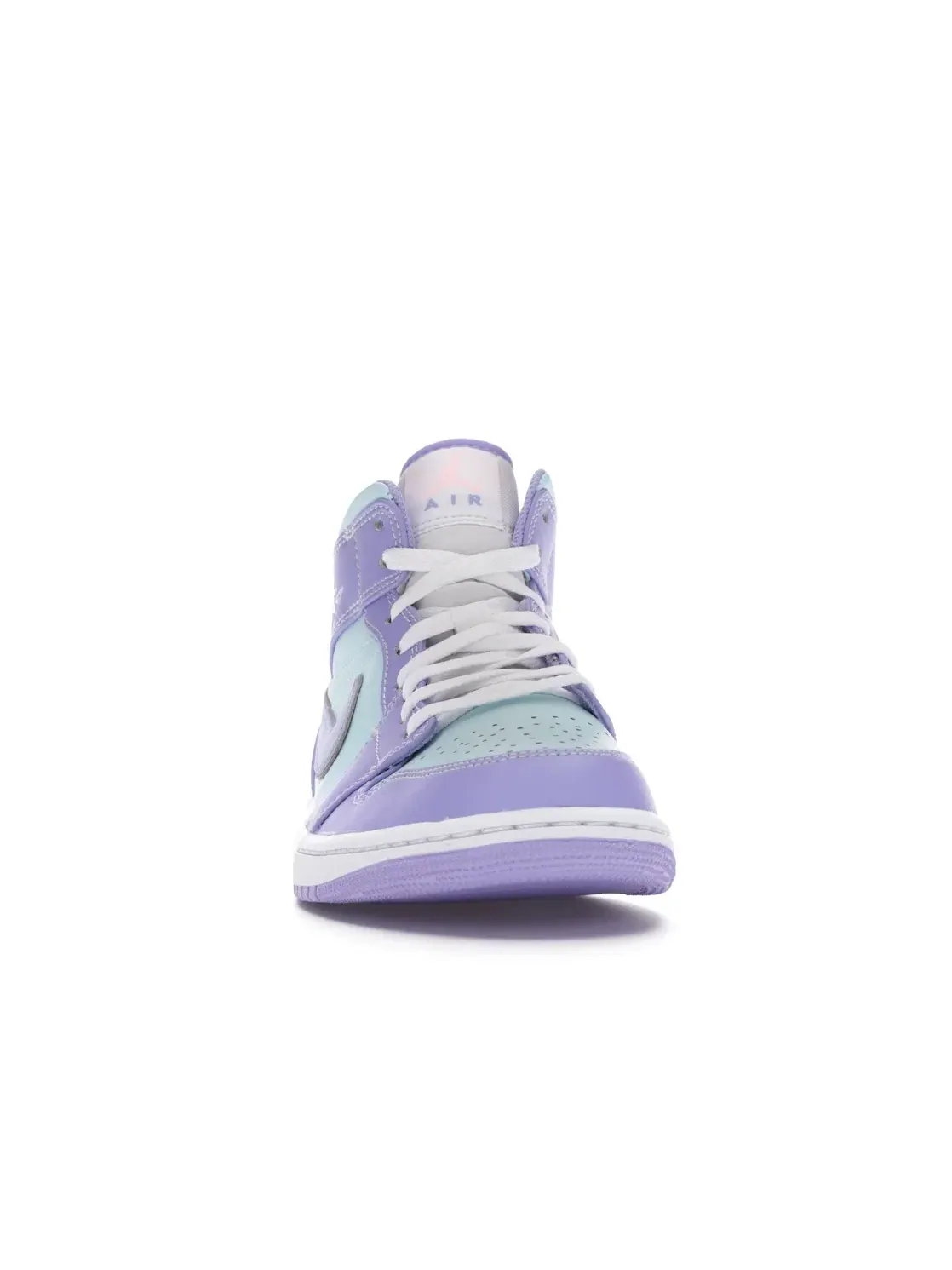 Мужские кроссовки с кожаным верхом Jordan 1 Mid — изображение 2 из 4, фиолетовый/голубой-белый