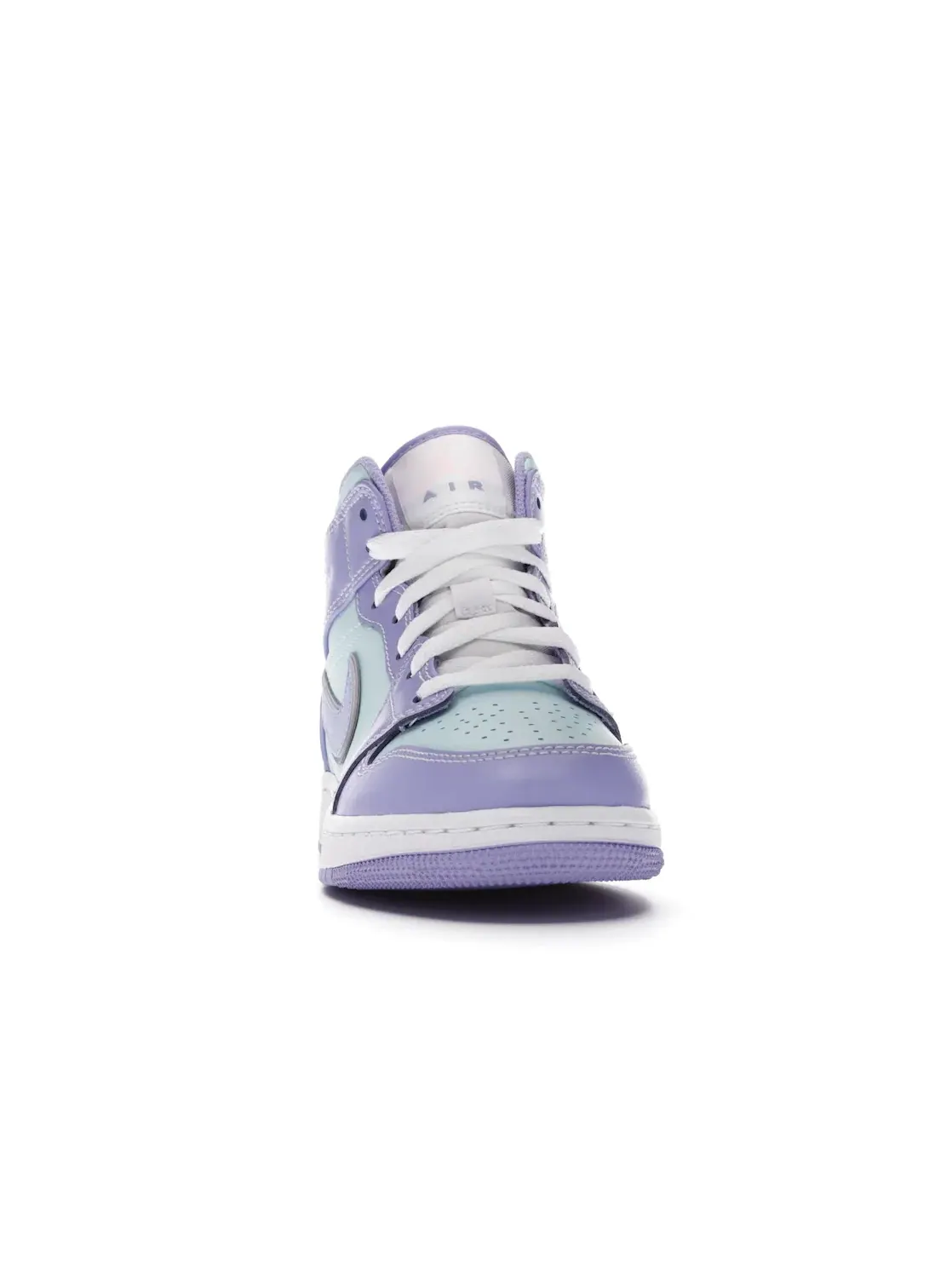 Детские кроссовки Lifestyle с принтом Jordan 1 Mid Purple Aqua Jordan — изображение 2 из 4, фиолетовый