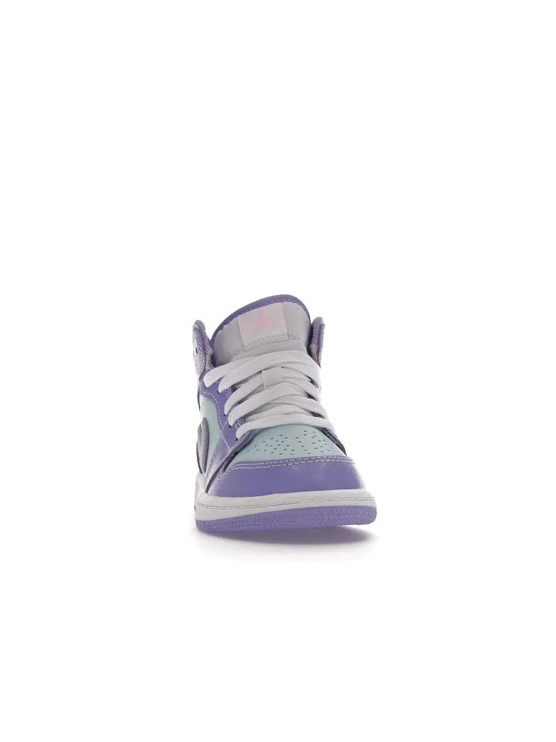 Детские кроссовки для мальчиков с контрастными накладками Jordan 1 Mid — изображение 2 из 4, фиолетовый