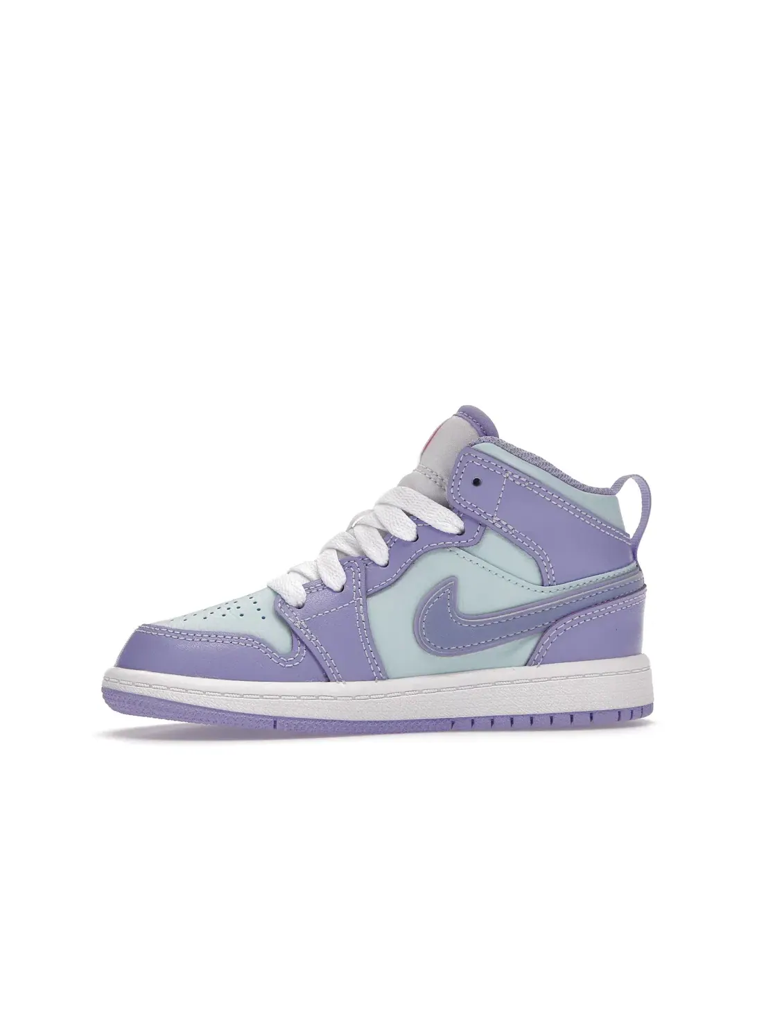 Детские кроссовки для мальчиков с контрастными накладками Jordan 1 Mid — изображение 3 из 4, фиолетовый