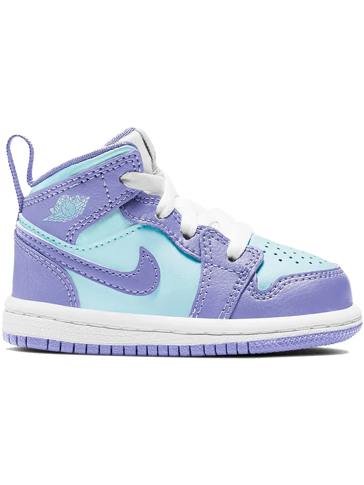 Детские кроссовки с принтом Jordan 1 Mid Purple Aqua (TD) Jordan — изображение 1 из 1, фиолетовый