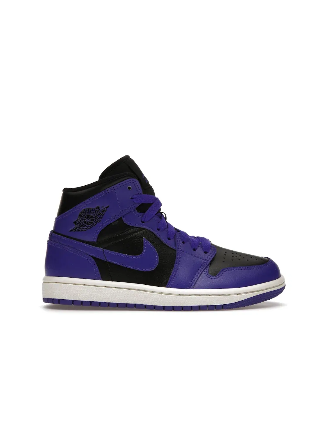 Женские кроссовки высокие с кожаным верхом Jordan 1 Mid — изображение 1 из 4, черный/темный