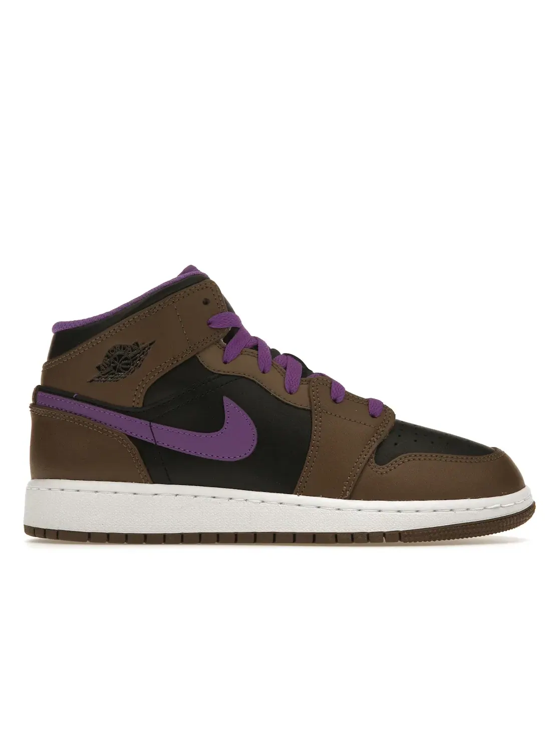Детские кроссовки с контрастными акцентами Jordan 1 Mid Jordan — изображение 1 из 4, черный-белый