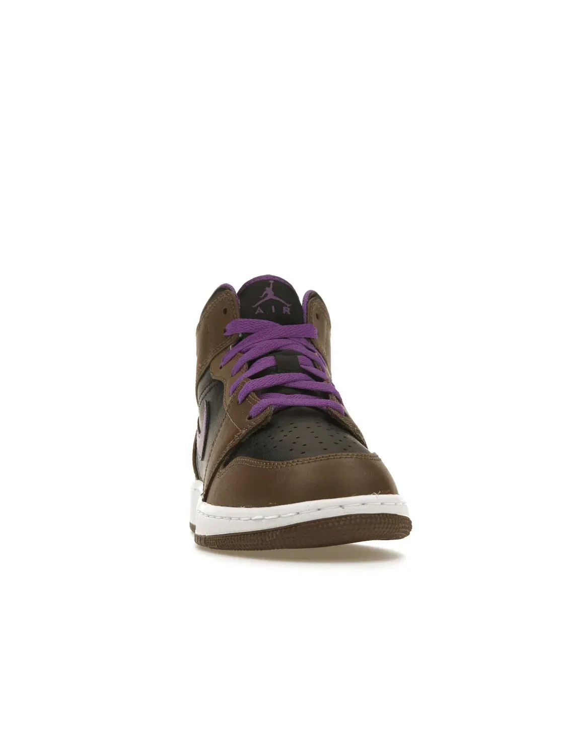 Детские кроссовки с контрастными акцентами Jordan 1 Mid Jordan — изображение 2 из 4, черный-белый