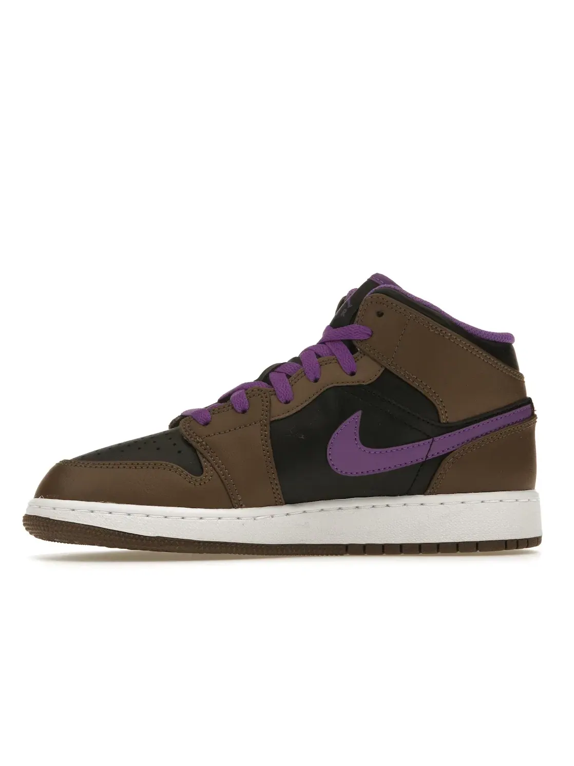Детские кроссовки с контрастными акцентами Jordan 1 Mid Jordan — изображение 3 из 4, черный-белый