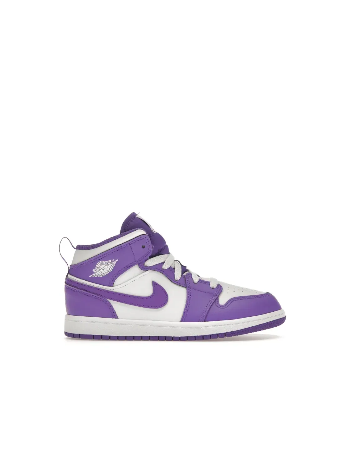 Детские кроссовки с принтом Jordan 1 Mid Jordan — изображение 1 из 4, фиолетовый/белый