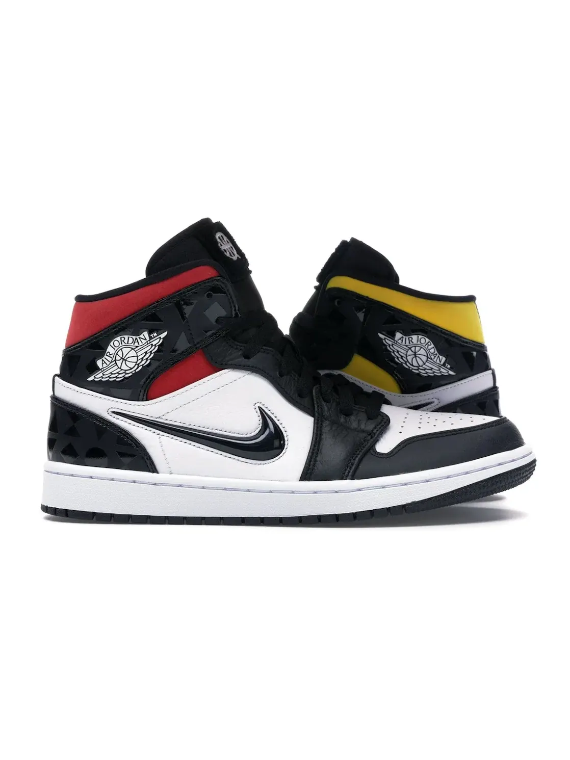 Мужские кроссовки Lifestyle с принтом Jordan 1 Mid Quai 54 — изображение 1 из 4, белый/черный-мульти