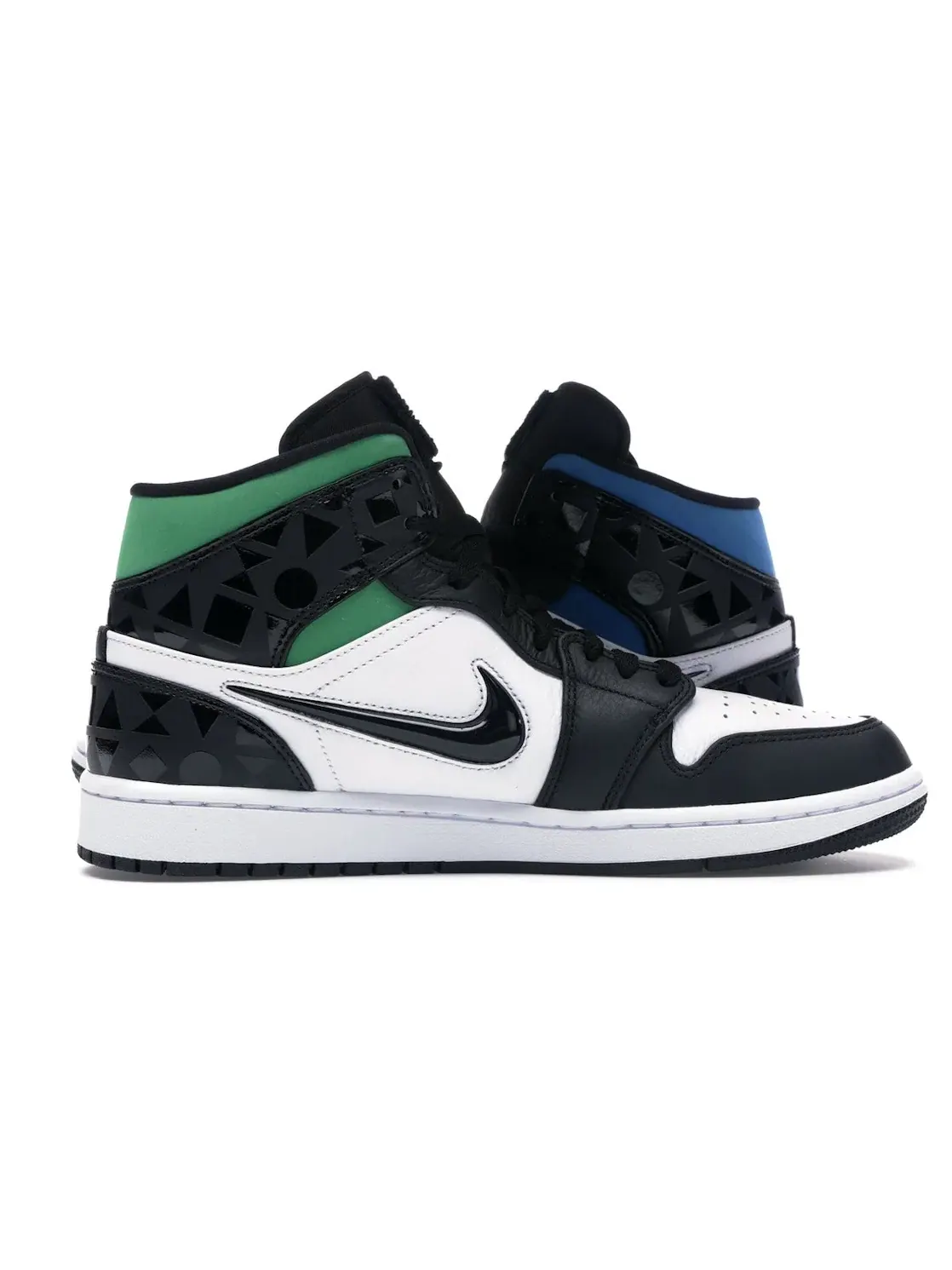 Мужские кроссовки Lifestyle с принтом Jordan 1 Mid Quai 54 — изображение 3 из 4, белый/черный-мульти