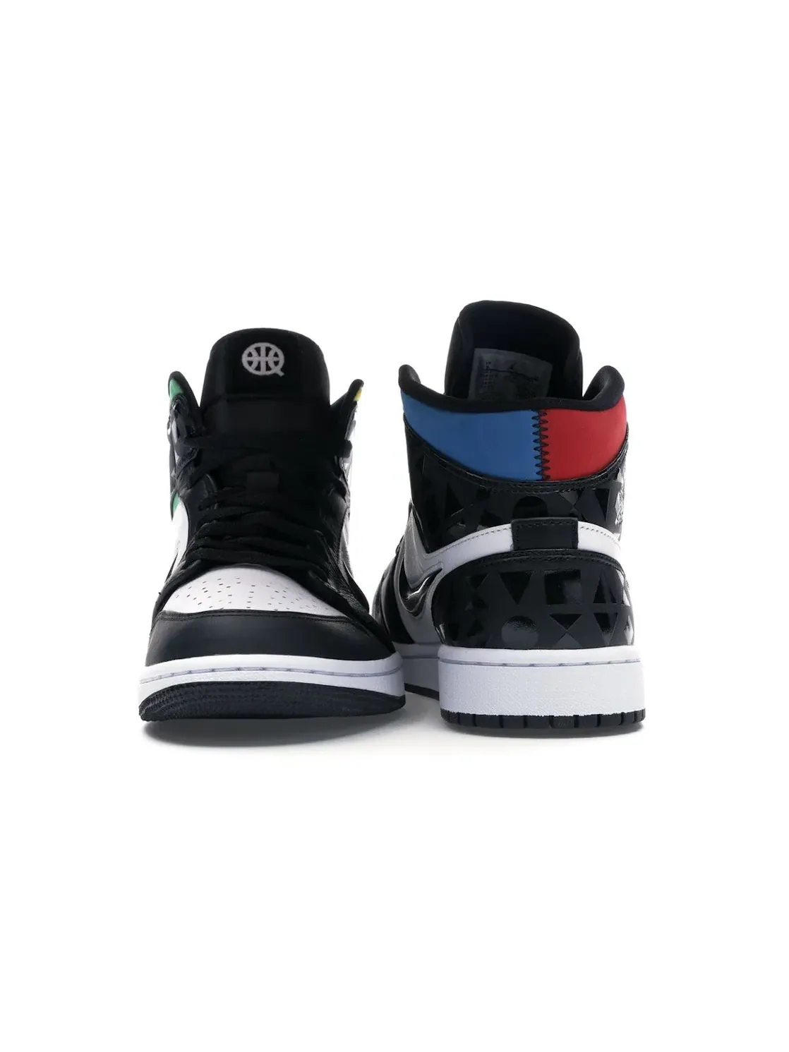 Мужские кроссовки Lifestyle с принтом Jordan 1 Mid Quai 54 — изображение 4 из 4, белый/черный-мульти