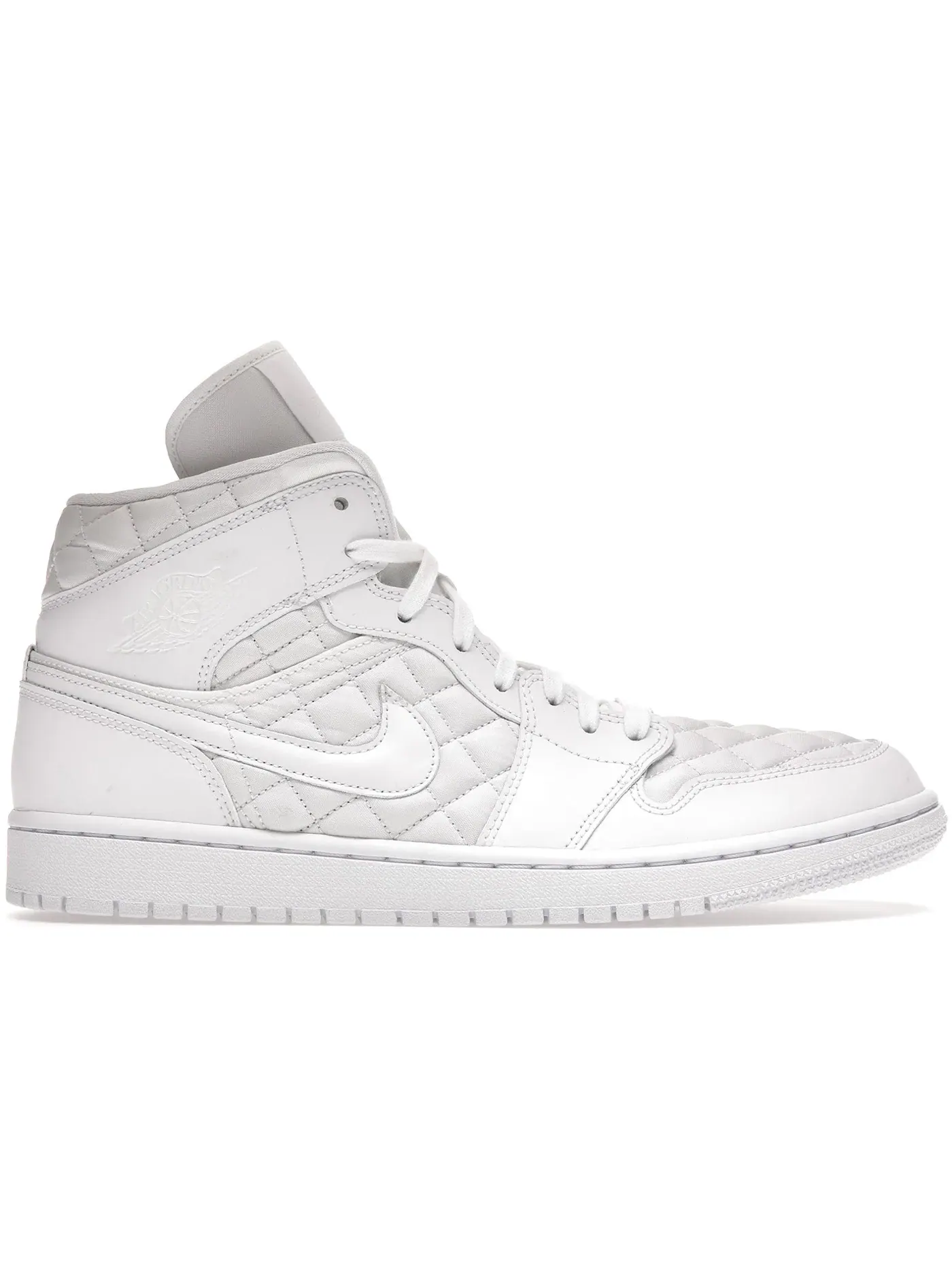 Женские кроссовки с квилтингом Jordan 1 Mid — изображение 1 из 1, белый/белый-белый