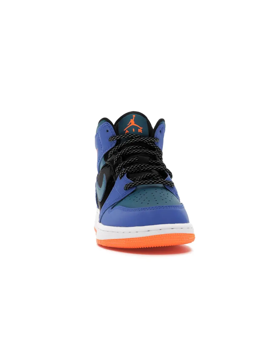 Детские кроссовки для мальчиков с замшевыми вставками Jordan 1 Mid Jordan — изображение 2 из 4, синий/зеленый-черный