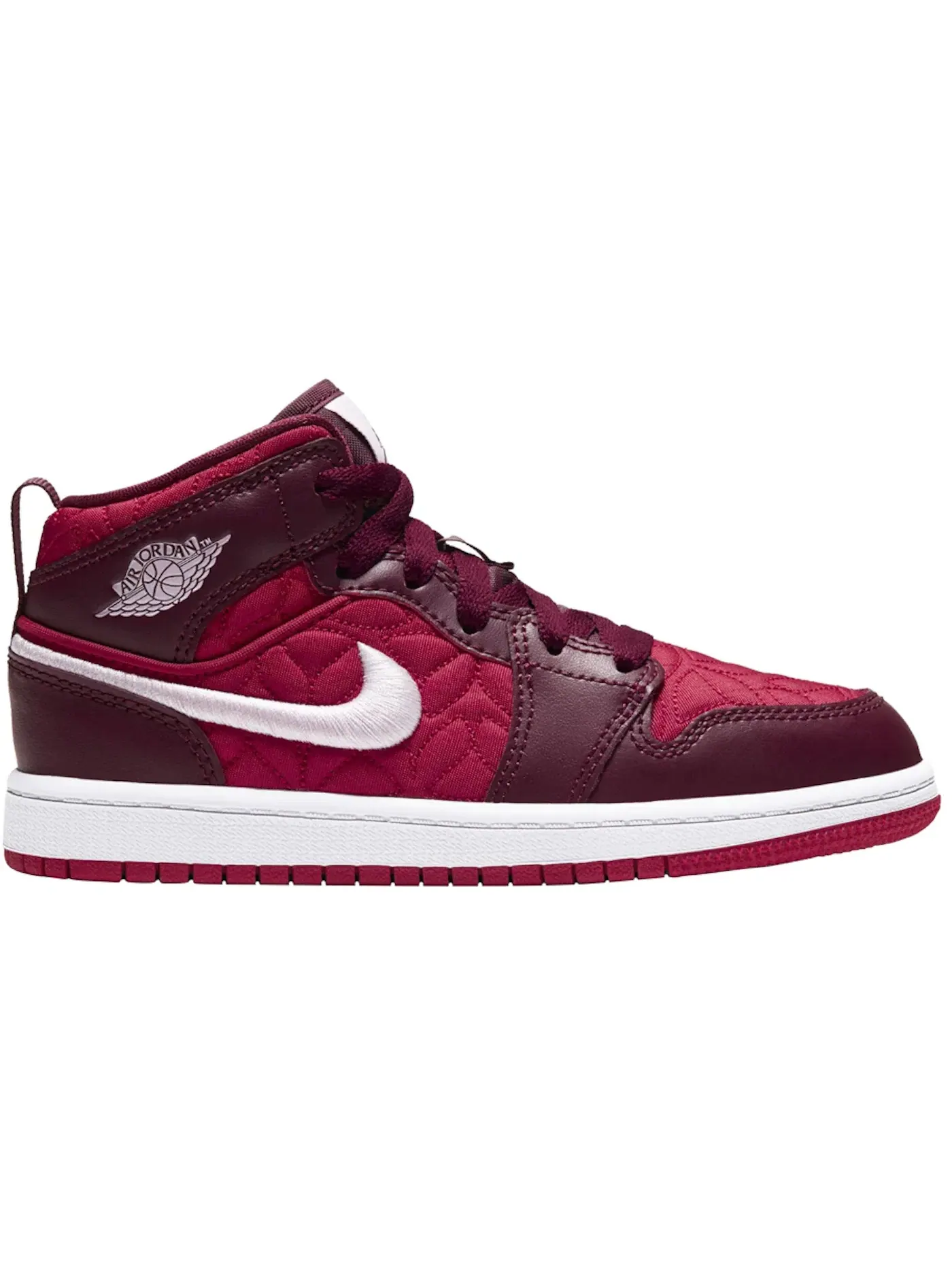 Детские кроссовки Lifestyle Red Quilt Jordan 1 Mid Jordan — изображение 1 из 1, красный розовый