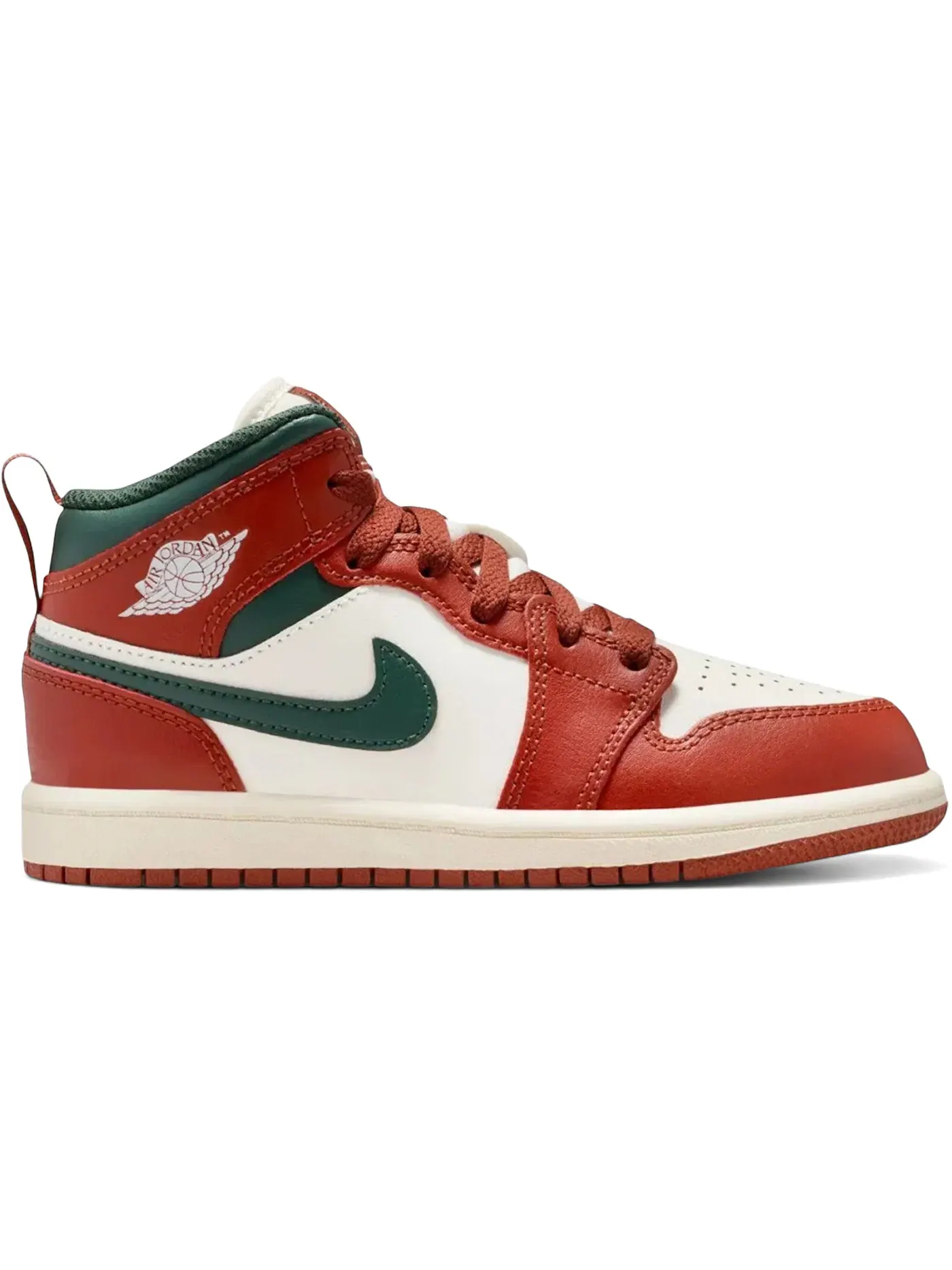 Детские кроссовки Lifestyle Jordan 1 Mid — изображение 1 из 1, платиновый//зеленый