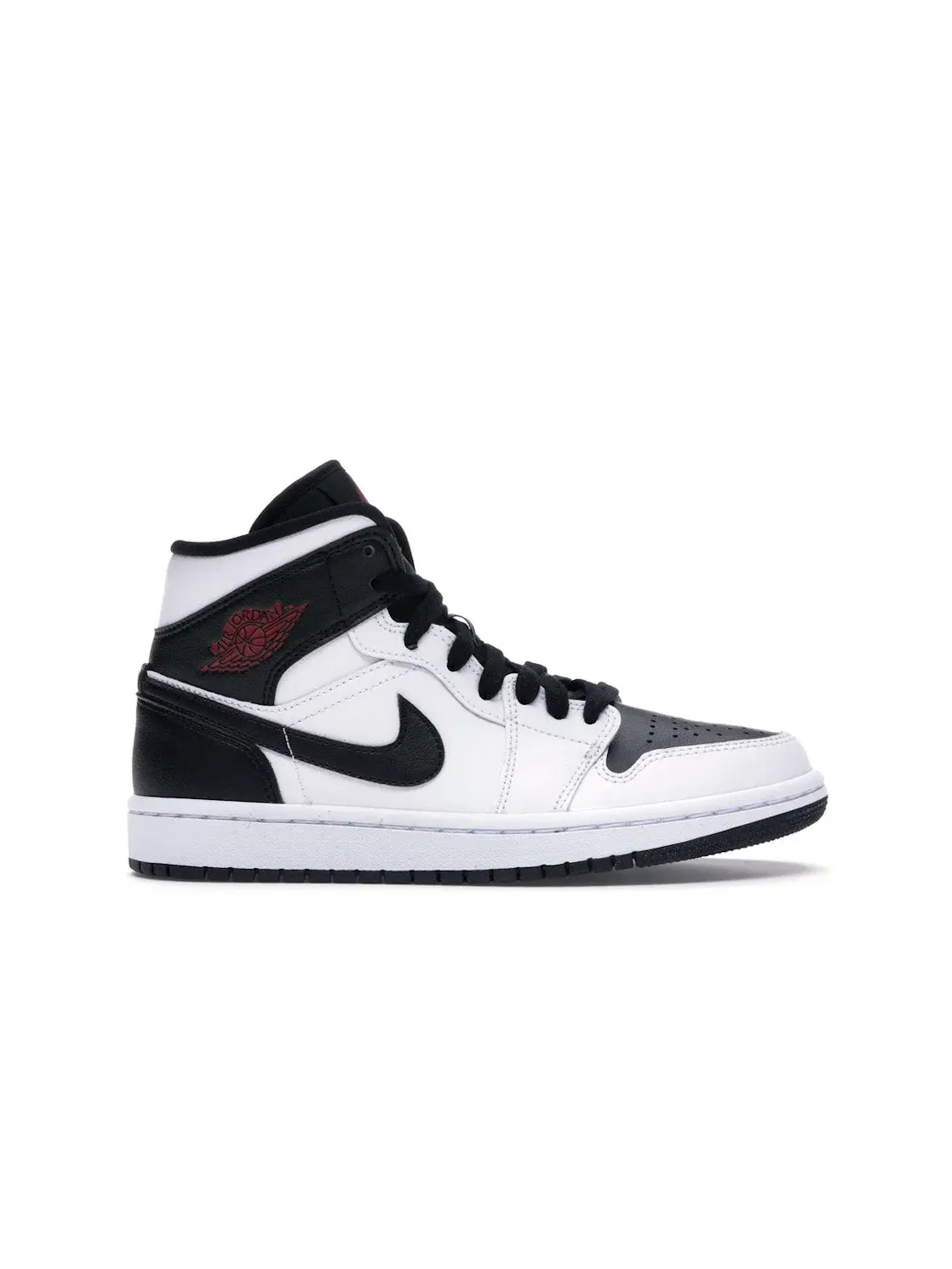 Женские кроссовки с кожаным верхом Jordan 1 Mid Reverse Black Toe — изображение 1 из 4, белый/красный-черный
