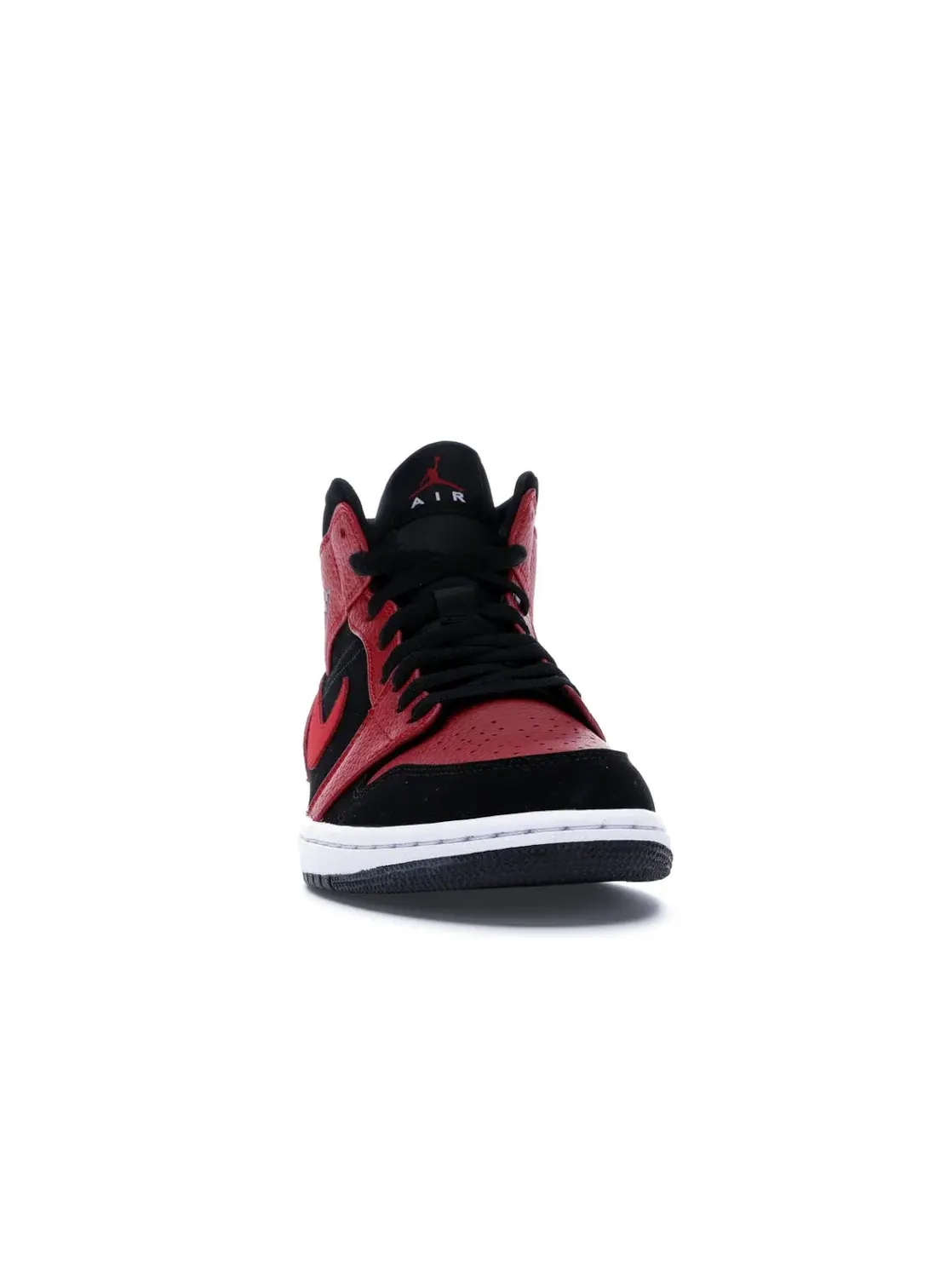 Мужские кроссовки кожаные Reverse Bred Jordan 1 Mid — изображение 2 из 4, черный/белый-красный
