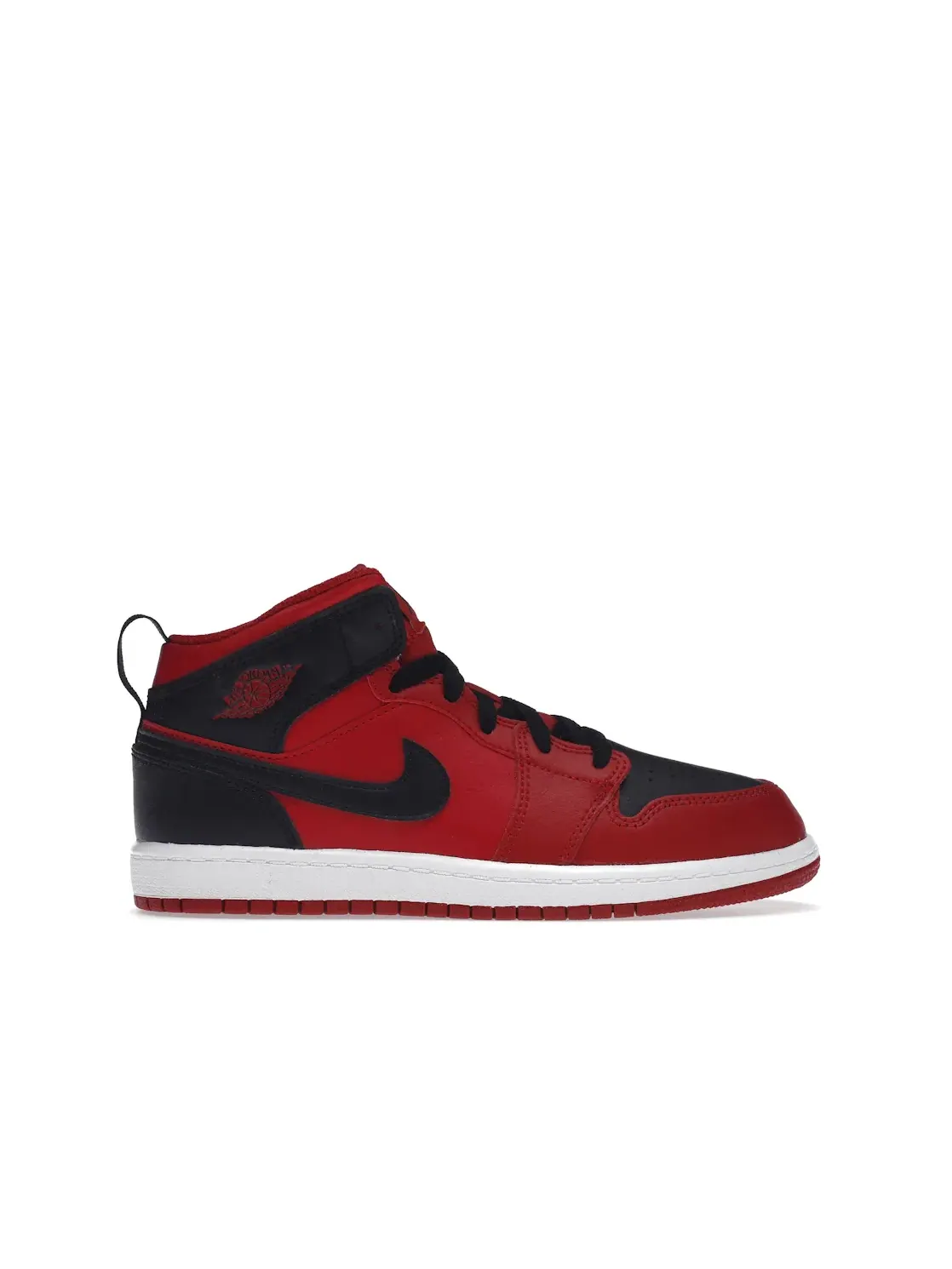Детские кроссовки с принтом Jordan 1 Mid Reverse Bred Jordan — изображение 1 из 4, красный/черный