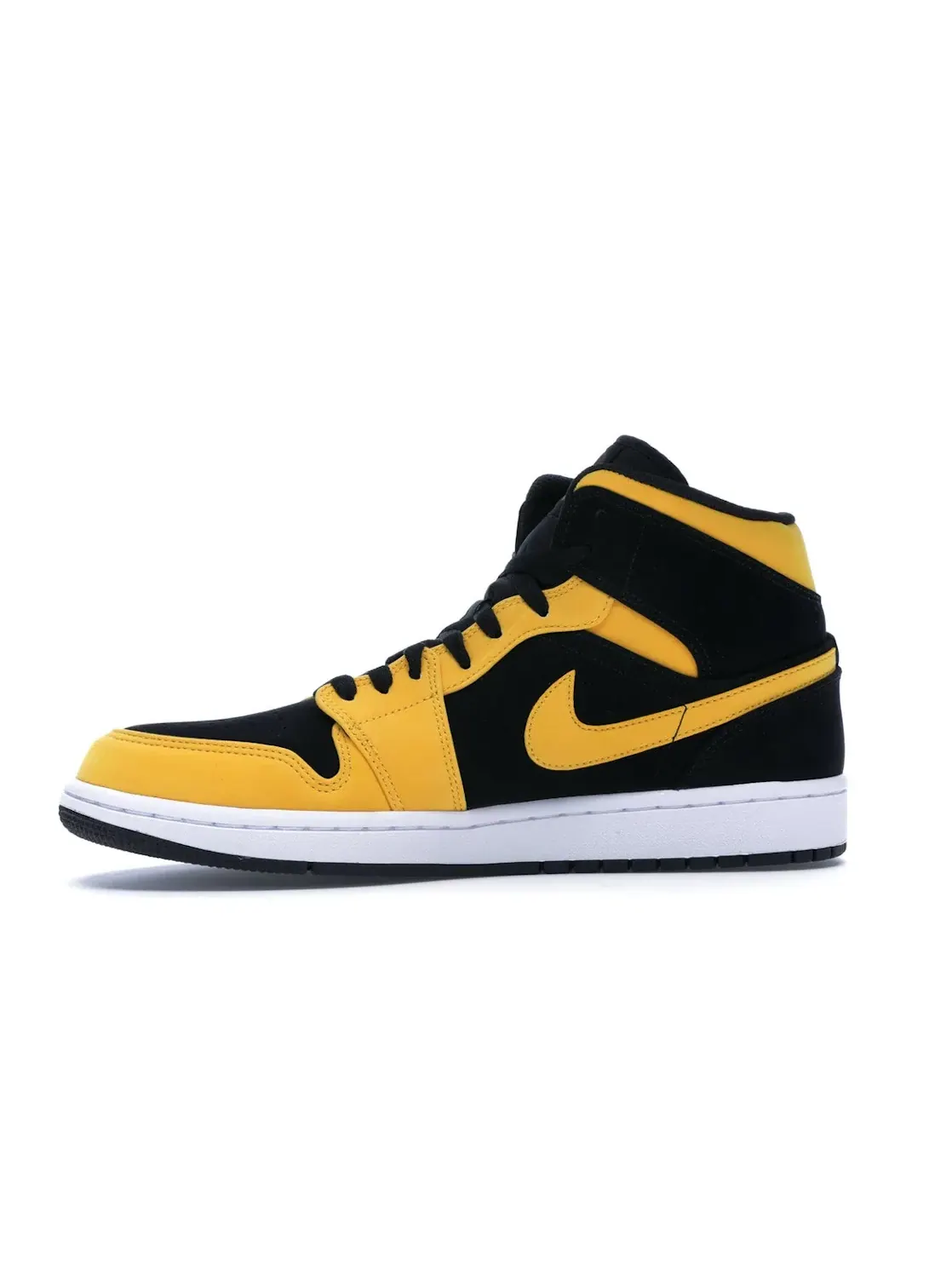 Мужские кроссовки с кожаным верхом Jordan 1 Mid Reverse New Love Jordan — изображение 3 из 4, черный/золотистый-белый