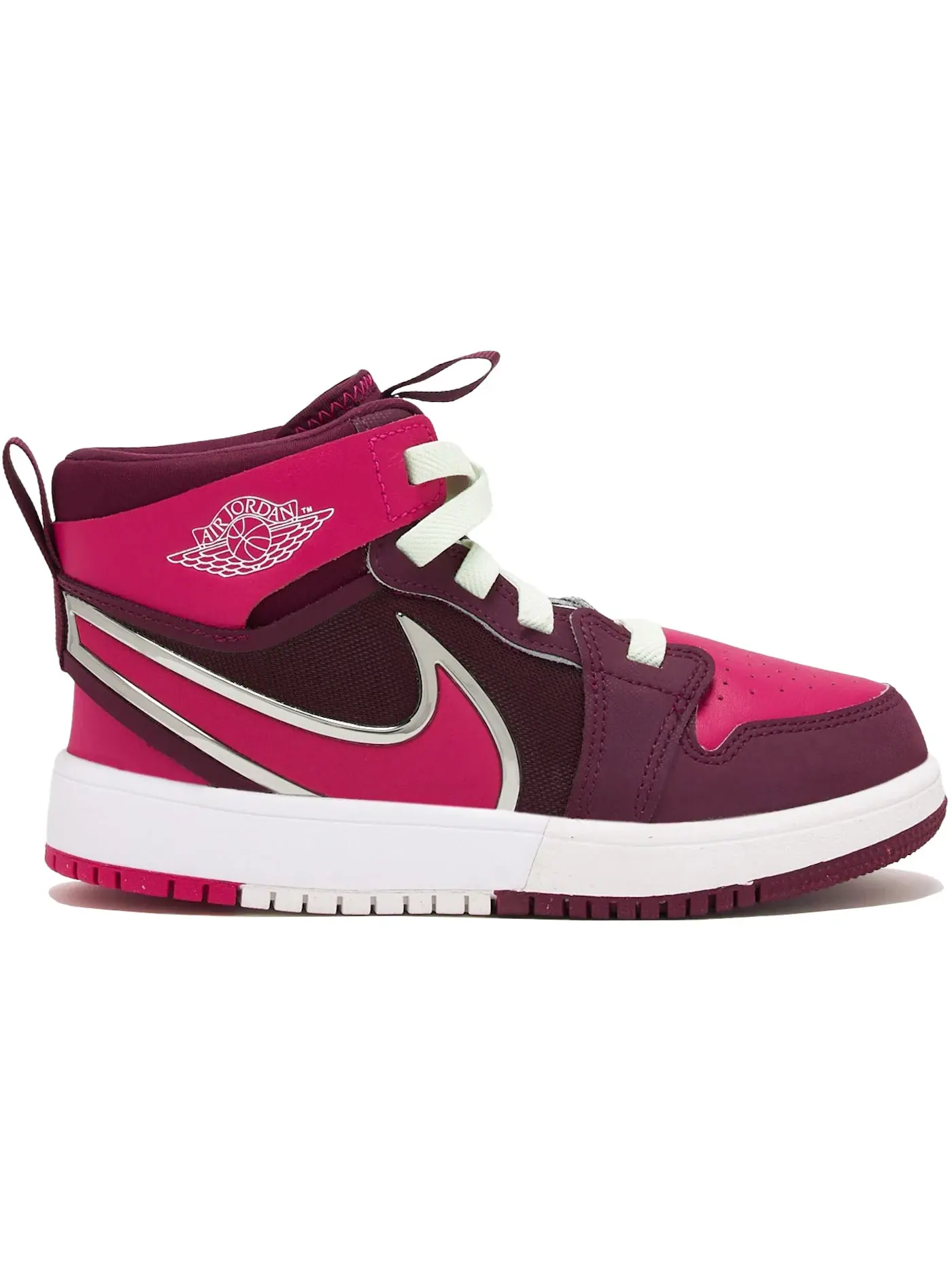 Детские кроссовки с повседневным стилем Jordan 1 Mid RM EasyOn Jordan — изображение 1 из 1, белый//розовый