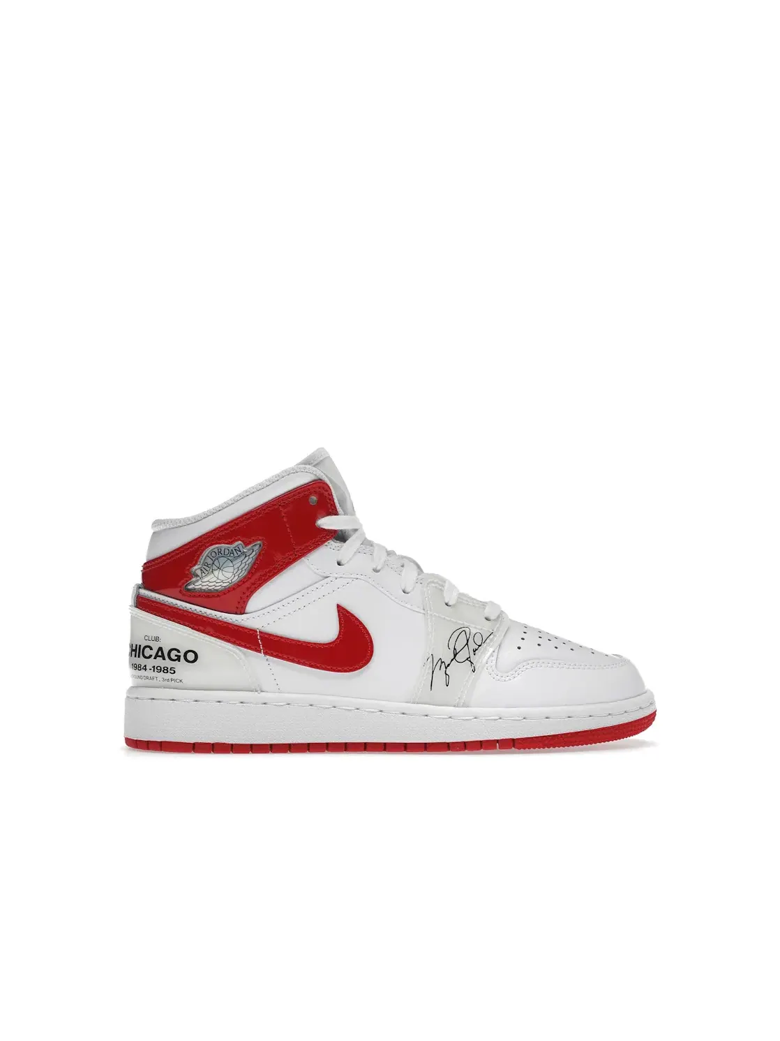 Детские кроссовки кожаные Jordan 1 Mid Rookie Season Jordan — изображение 1 из 4, белый красный