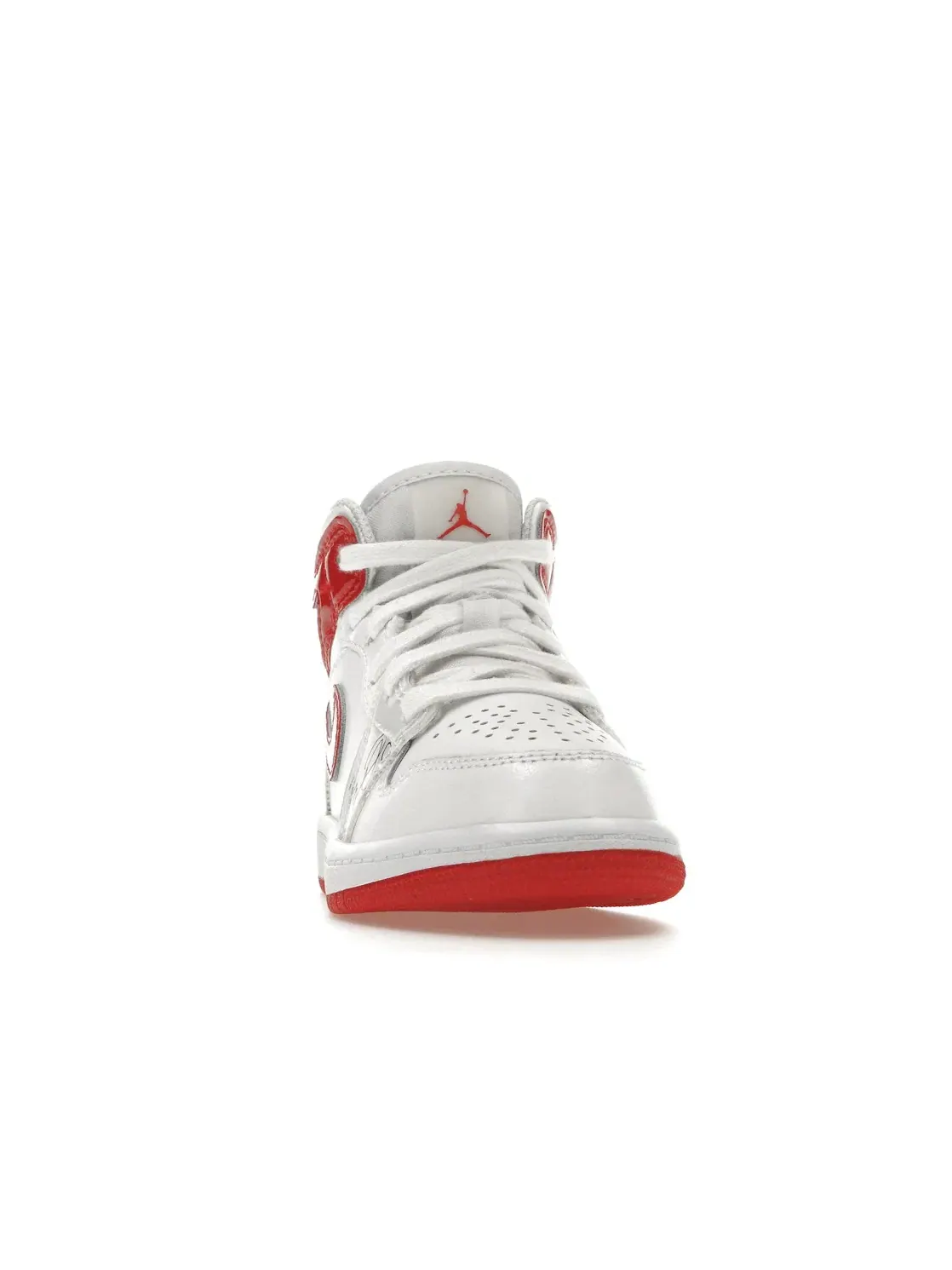 Детские кроссовки для мальчиков с принтом Jordan 1 Mid Rookie Season Jordan — изображение 2 из 4, белый красный