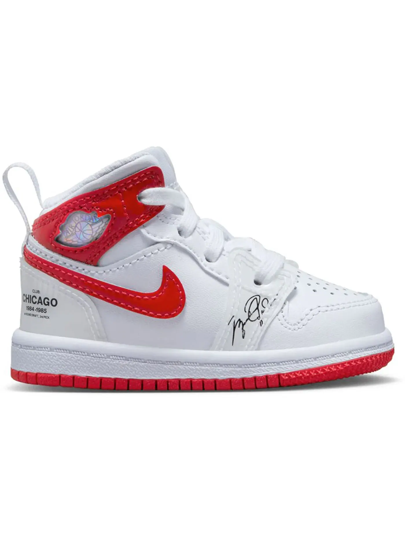 Детские кроссовки с модельным номером DR6497-116 Jordan 1 Mid Rookie Season Jordan — изображение 1 из 2, белый красный