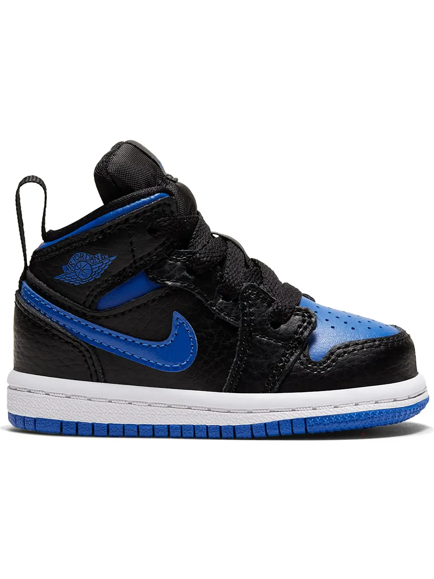 Детские кроссовки с контрастной расцветкой Jordan 1 Mid Jordan — изображение 1 из 1, черный/белый