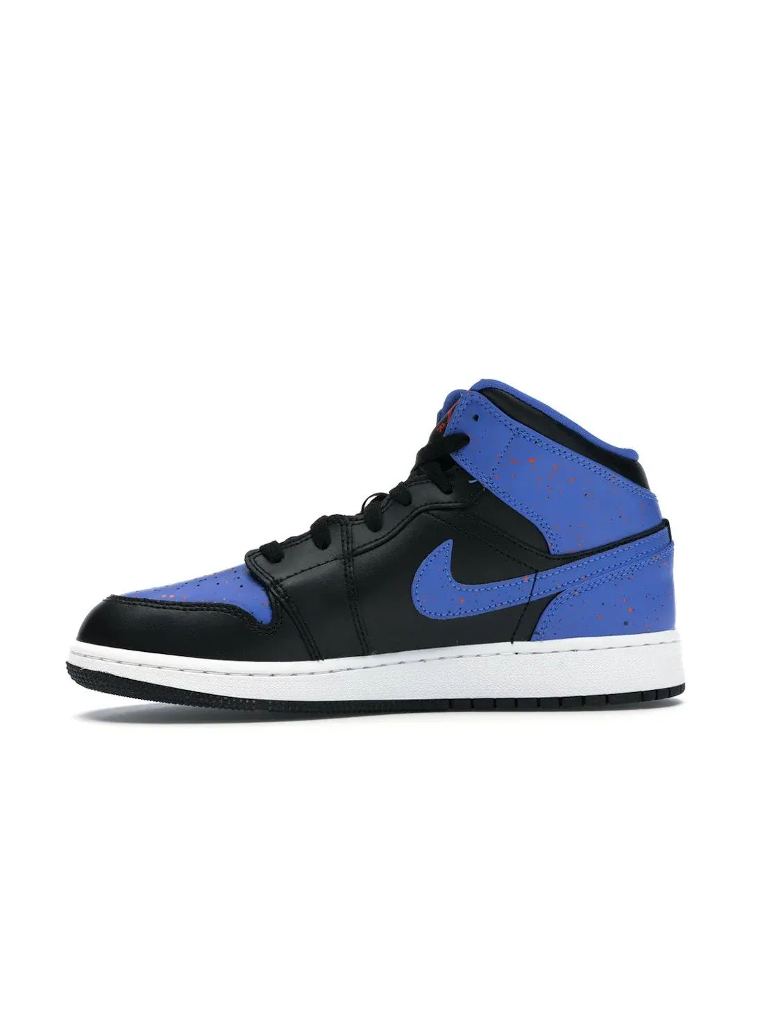 Детские кроссовки на шнуровке с принтом Jordan 1 Mid Royal Paint Splatter Jordan — изображение 3 из 4