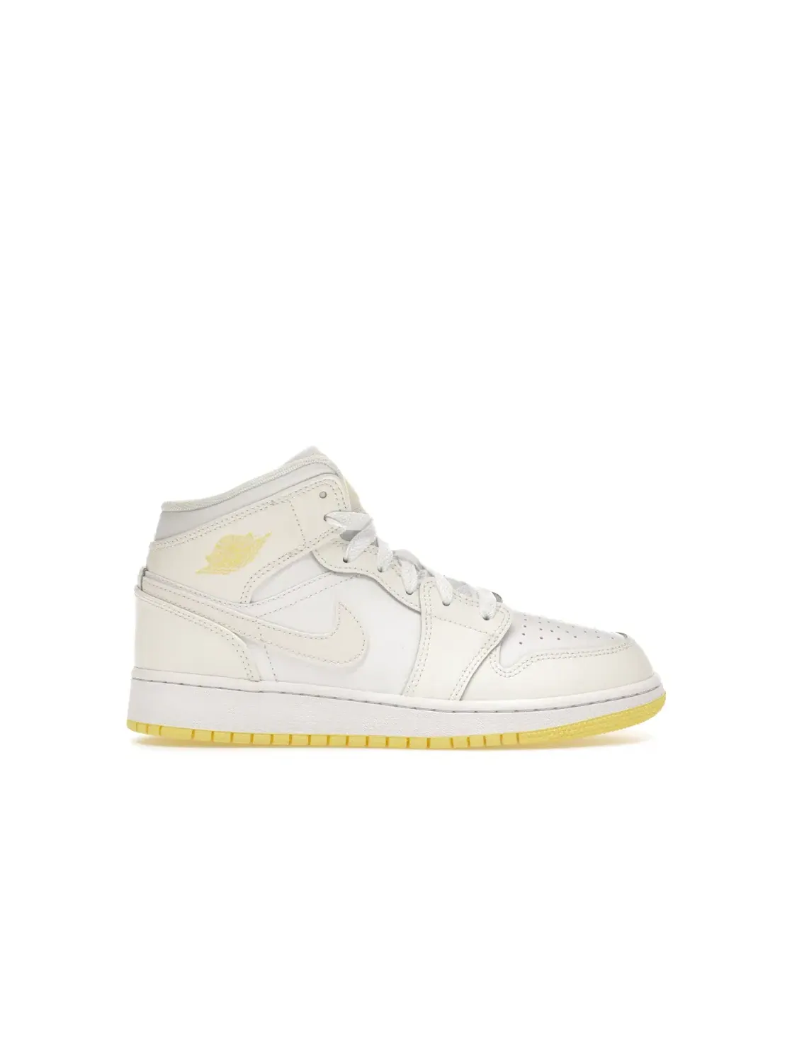Детские кроссовки Lifestyle с высоким берцем Jordan 1 Mid Jordan — изображение 1 из 4, белый/светлый оранжевый